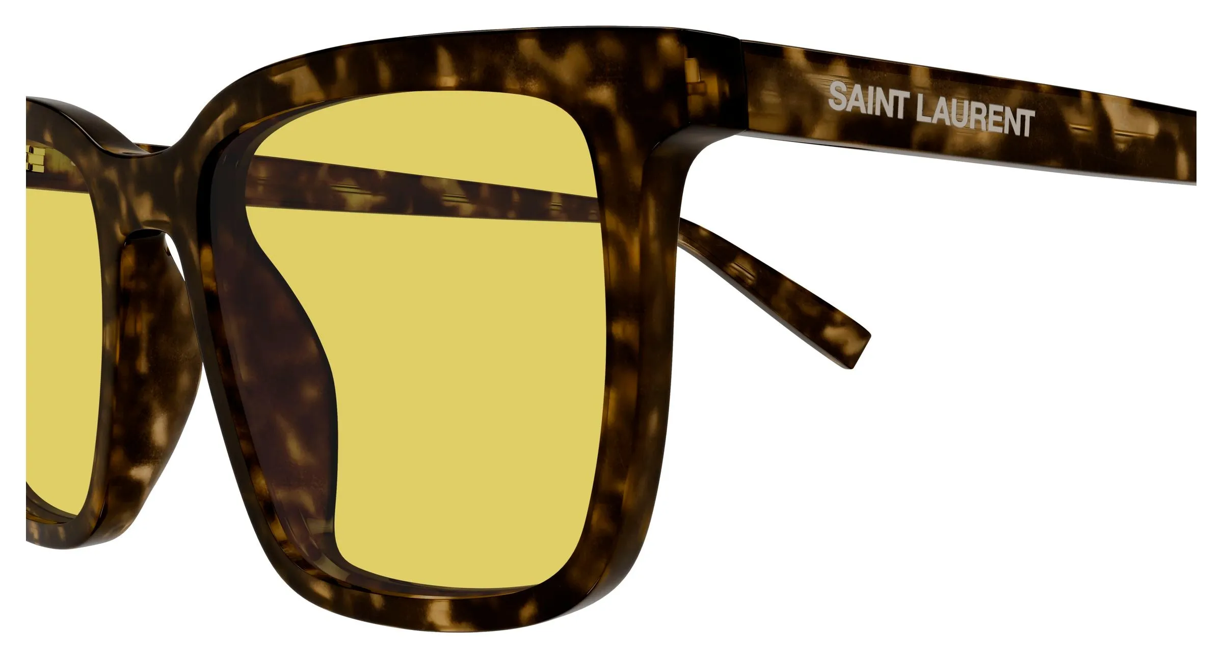 SAINT LAURENT SL 500 008 Occhiali da sole Acetato Havana Giallo Squadrata - immagine 3