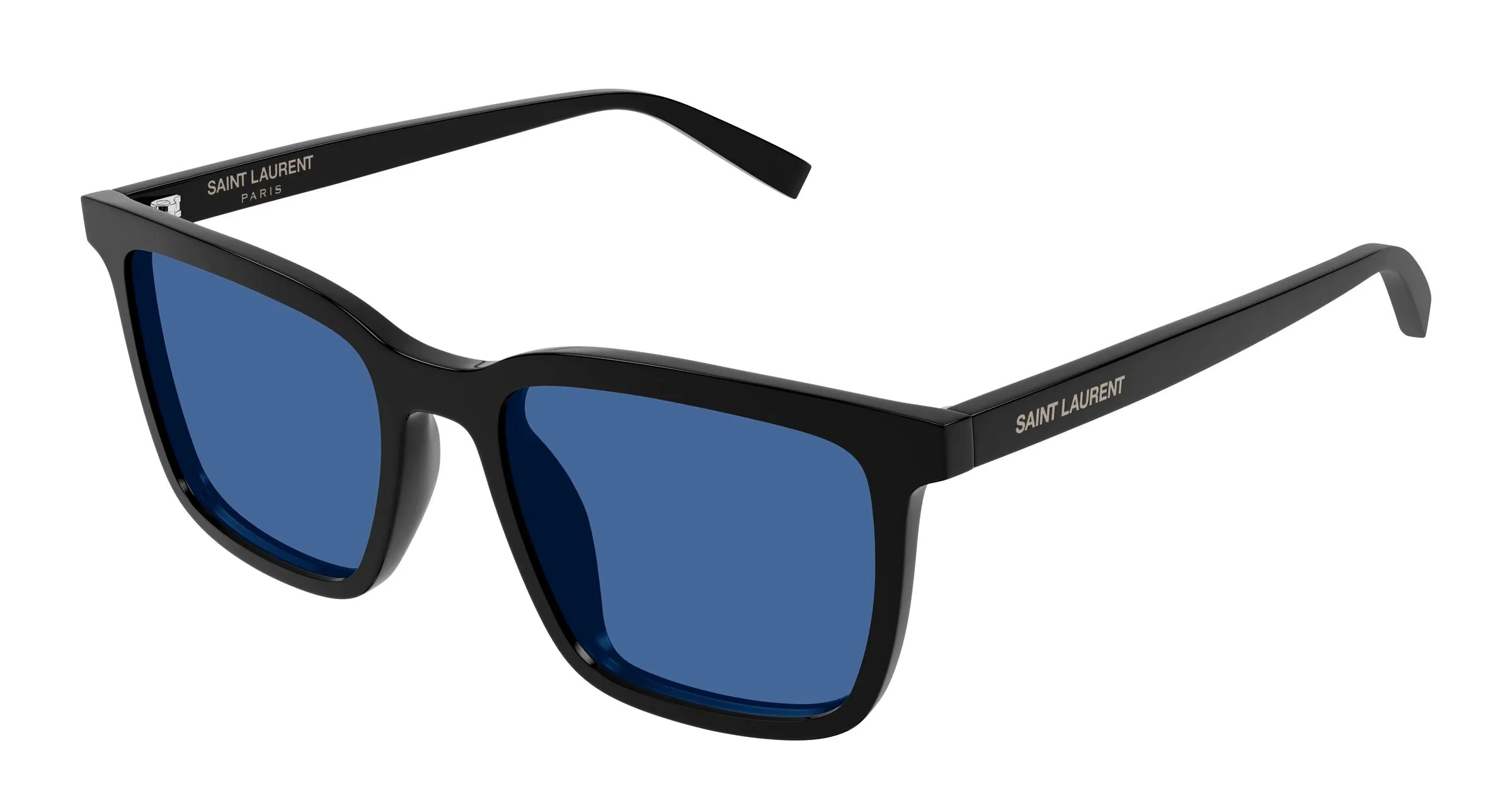 SAINT LAURENT SL 500 007 Occhiali da sole Acetato Nero Blu Squadrata - immagine 1