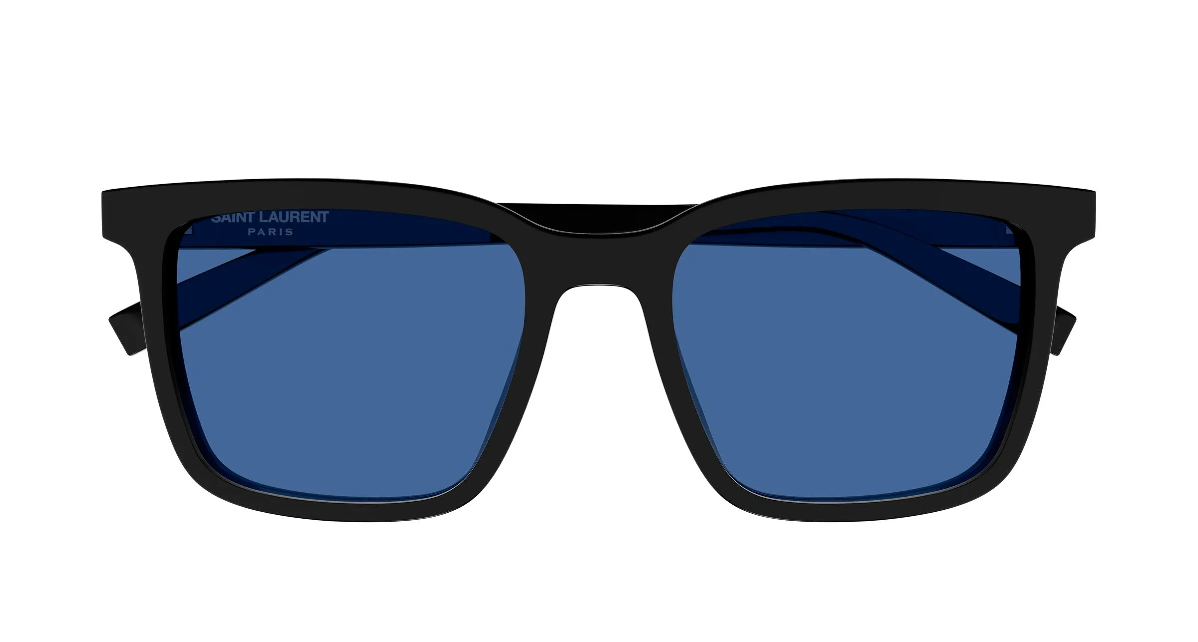 SAINT LAURENT SL 500 007 Occhiali da sole Acetato Nero Blu Squadrata - immagine 2