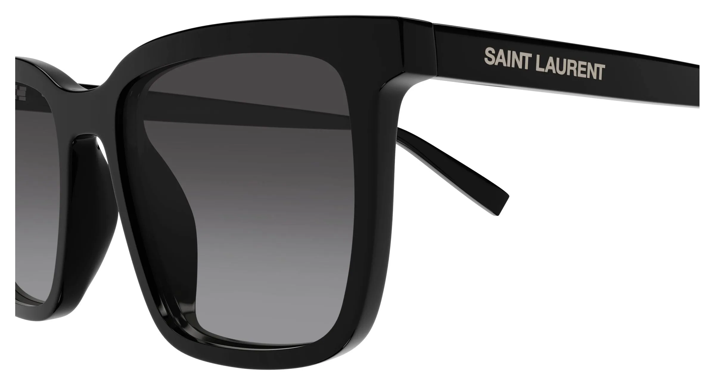 SAINT LAURENT SL 500 006 Occhiali da sole Acetato Nero Grigio Squadrata - immagine 3