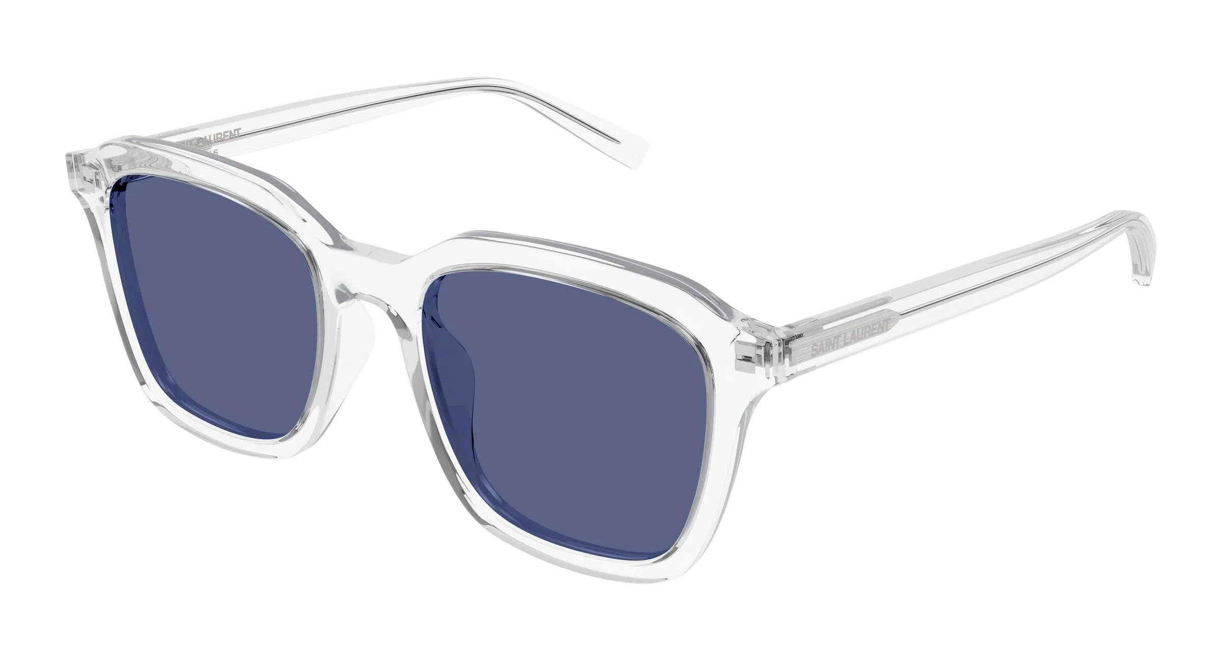SAINT LAURENT SL 457 010 Occhiali da sole Acetato Cristallo Blu Squadrata - immagine 1