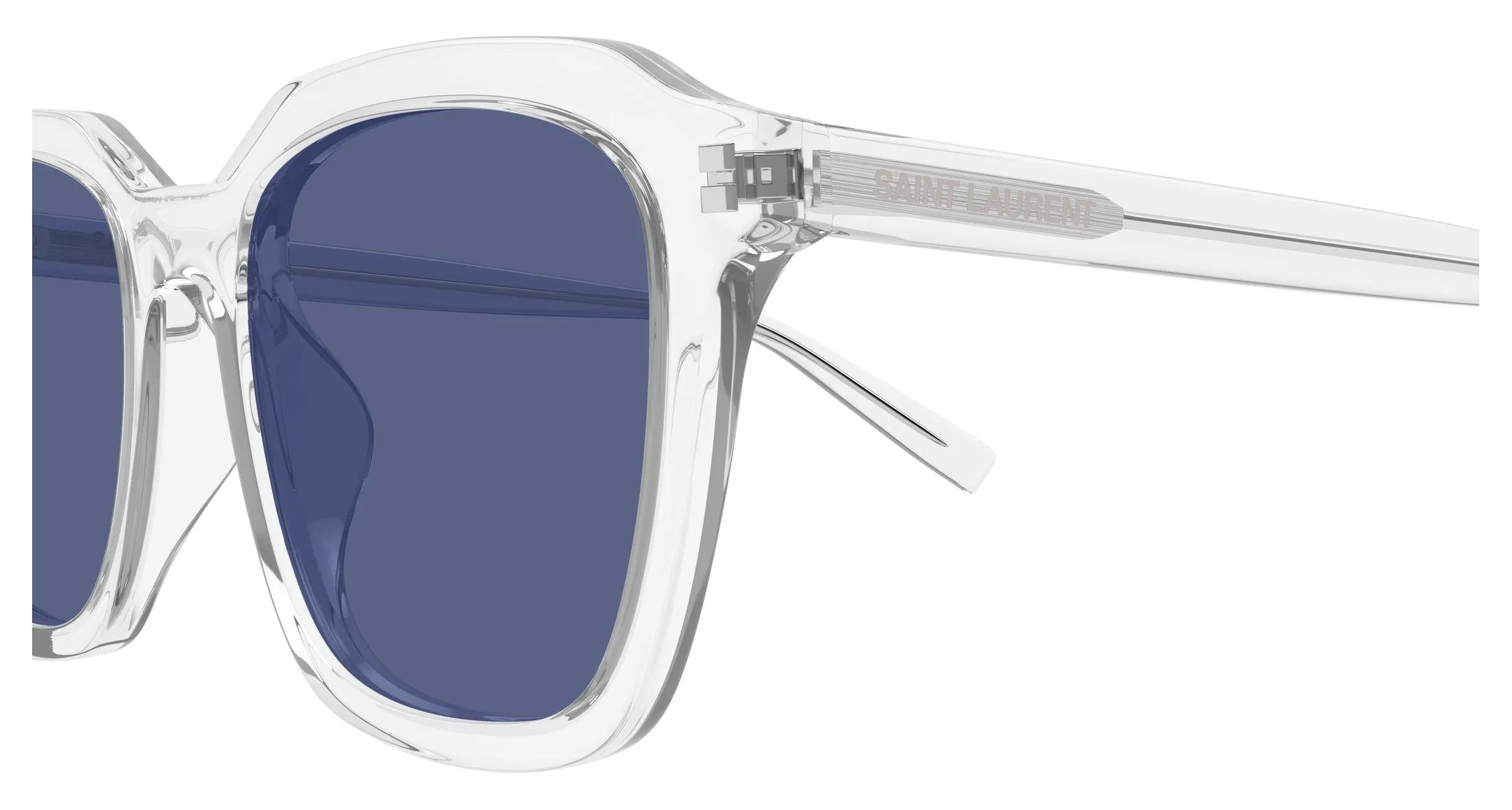 SAINT LAURENT SL 457 010 Occhiali da sole Acetato Cristallo Blu Squadrata - immagine 3