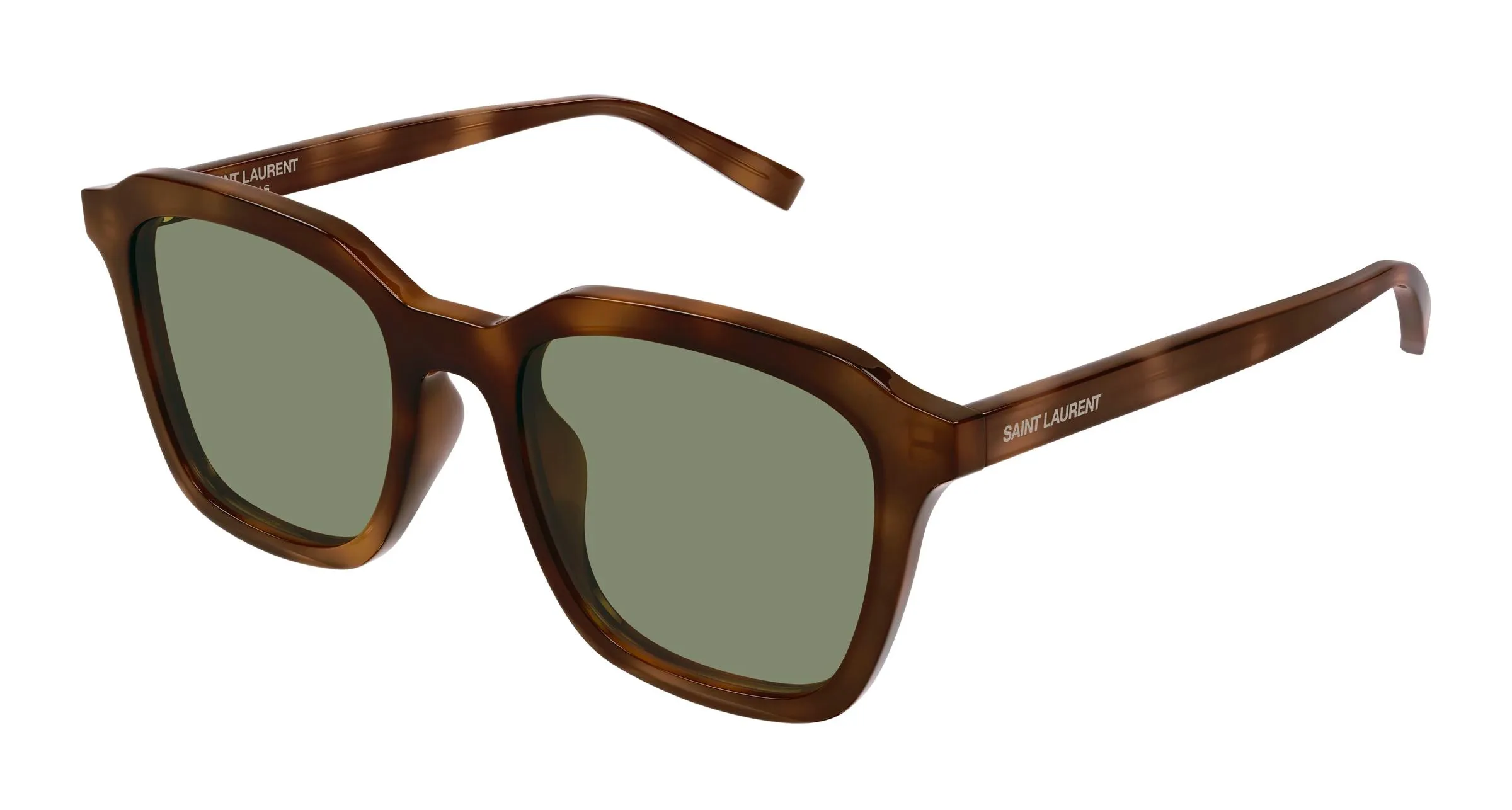SAINT LAURENT SL 457 008 Occhiali da sole Acetato Havana Verde Squadrata - immagine 1