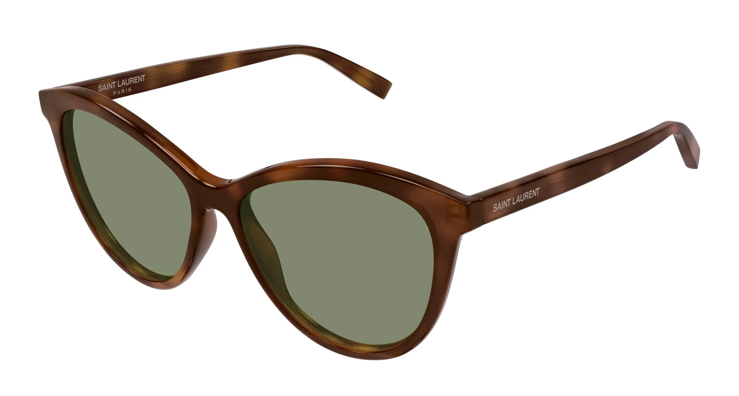 SAINT LAURENT SL 456 010 Occhiali da sole Acetato Havana Verde Cat Eye - immagine 1