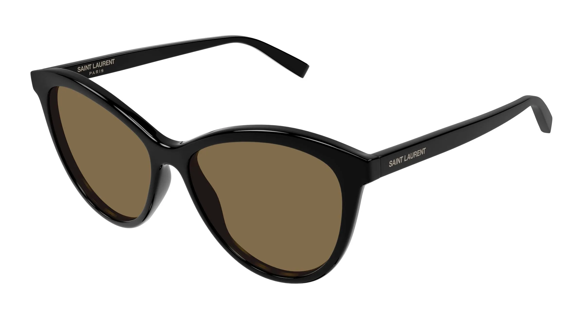 SAINT LAURENT SL 456 009 Occhiali da sole Acetato Nero Marrone Cat Eye - immagine 1