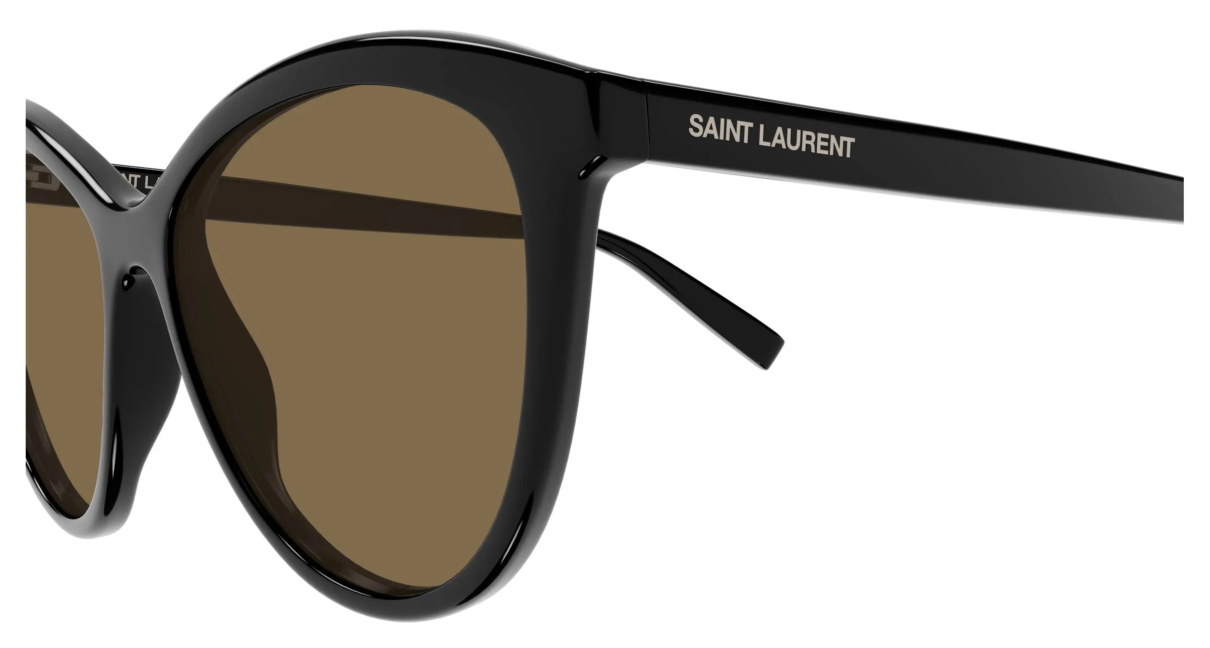 SAINT LAURENT SL 456 009 Occhiali da sole Acetato Nero Marrone Cat Eye - immagine 3