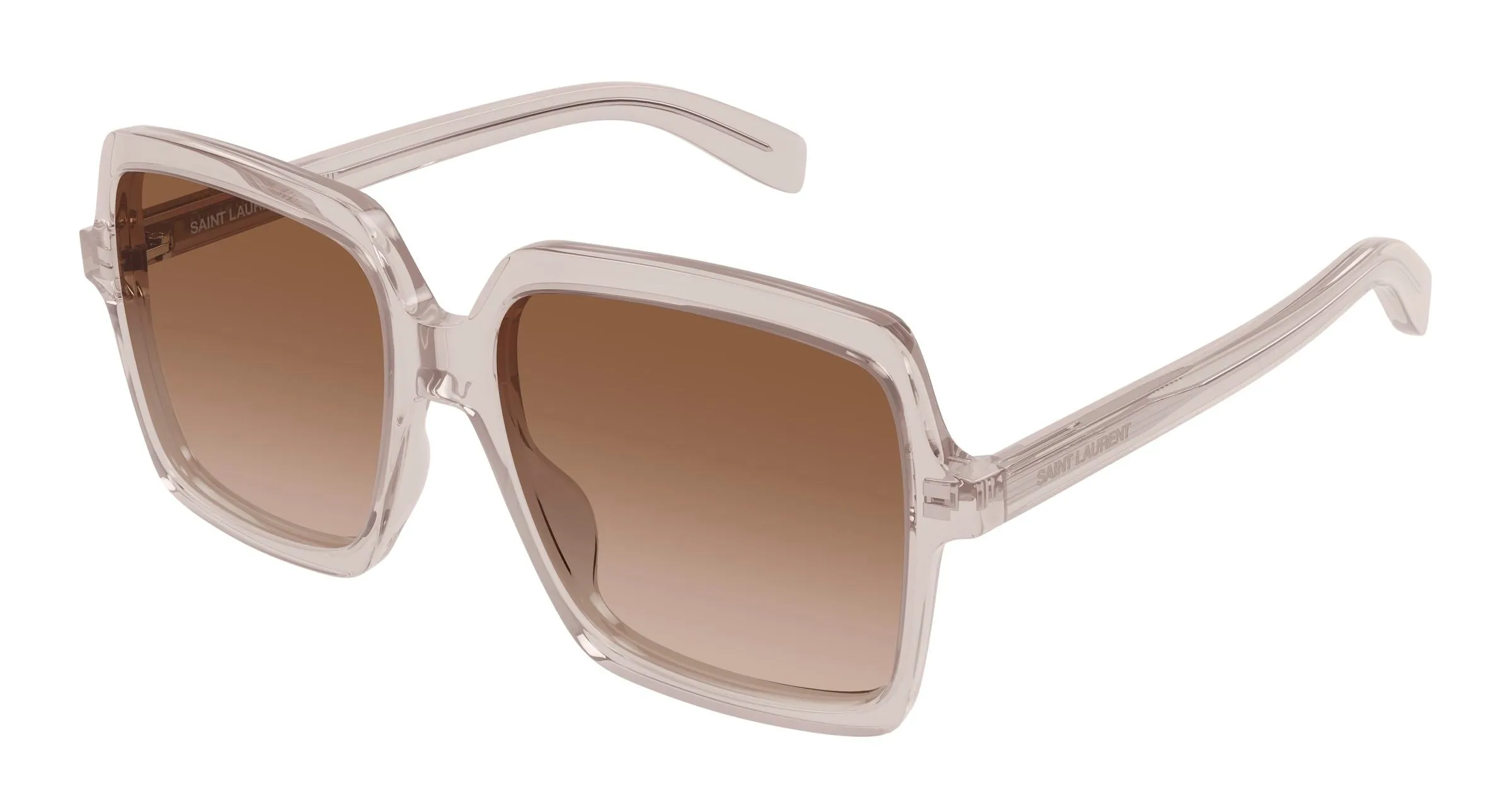 SAINT LAURENT SL 174 006 Occhiali da sole Acetato Rosa Marrone Squadrata - immagine 1