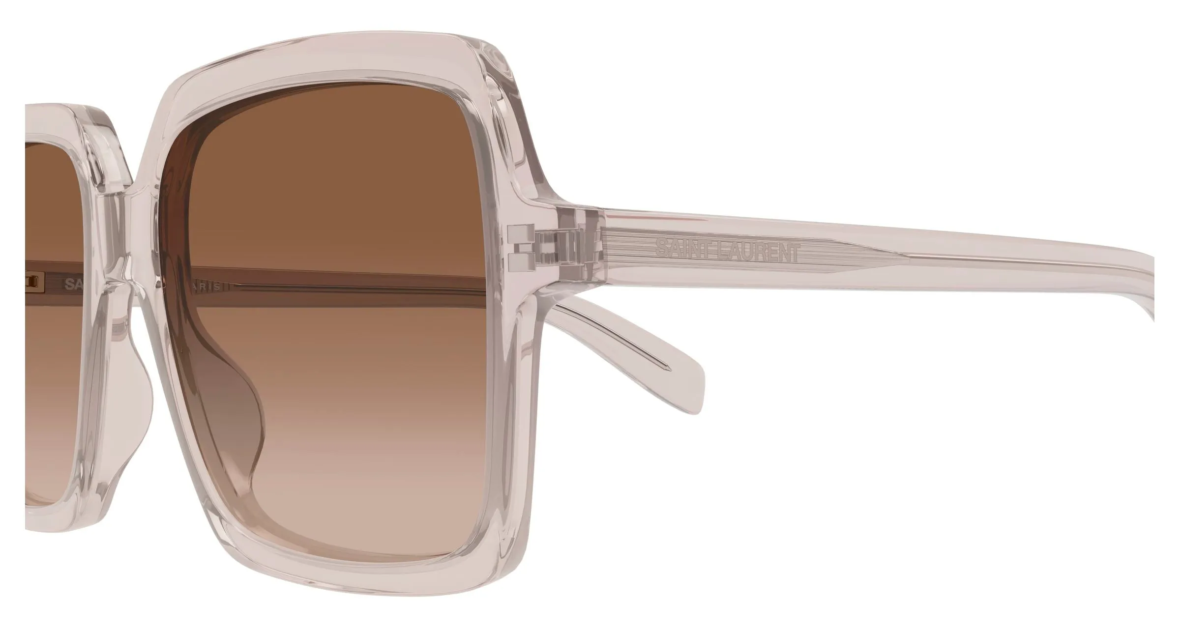 SAINT LAURENT SL 174 006 Occhiali da sole Acetato Rosa Marrone Squadrata - immagine 3