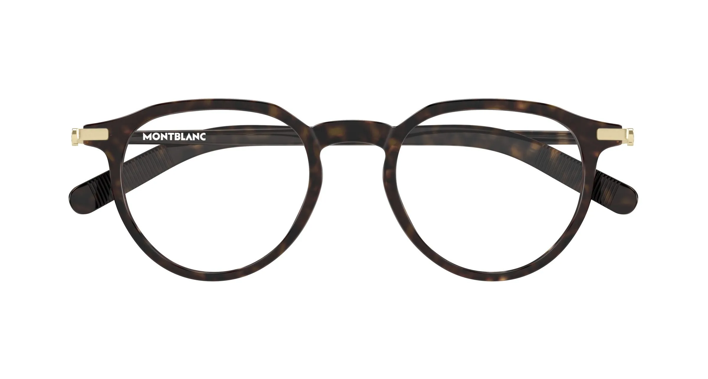 Montblanc MB0495O 003 Montature da vista Iniettato Havana Trasparente Rotonda - immagine 2
