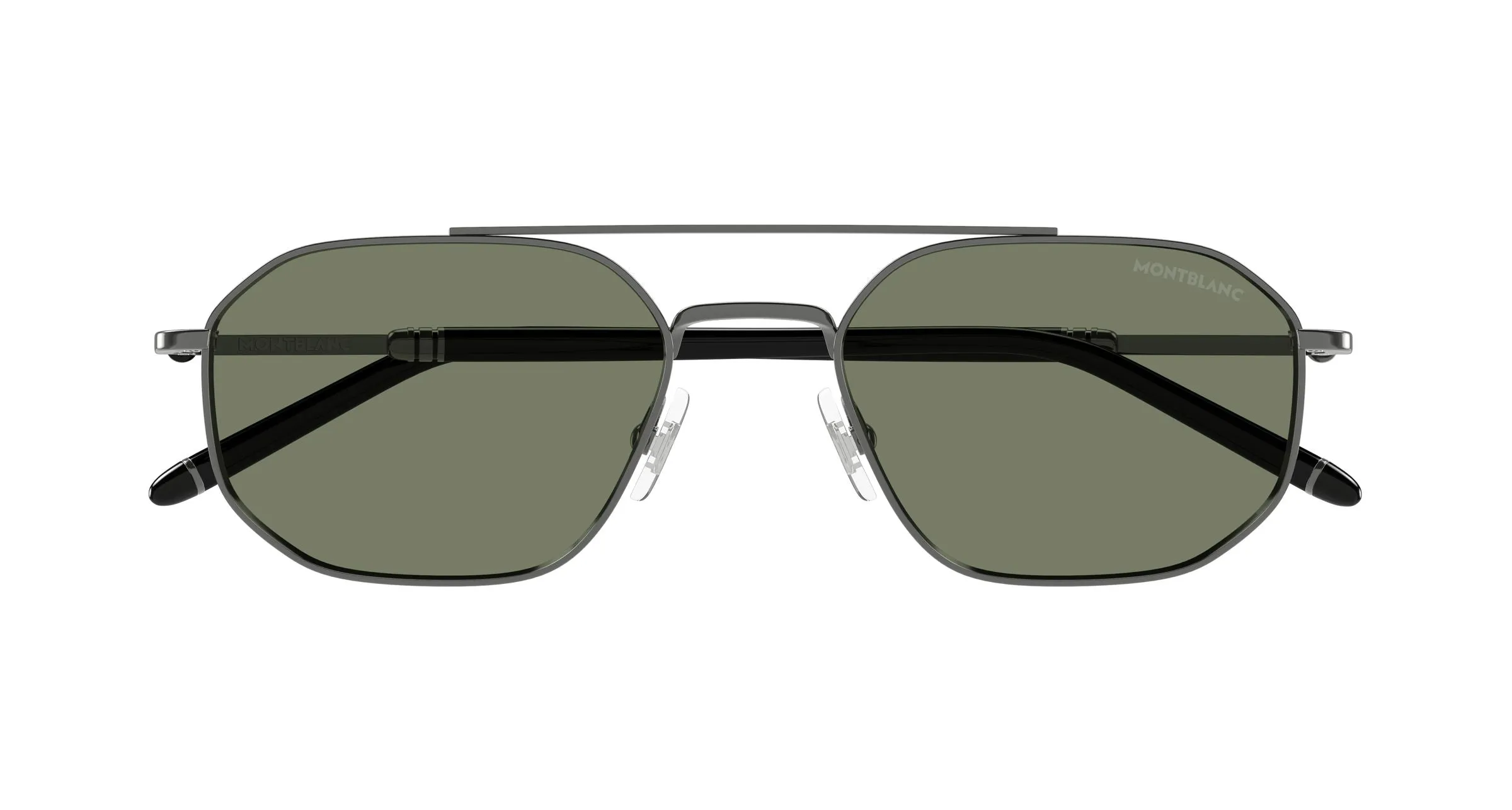 Montblanc MB0481S 003 Occhiali da sole Metallo Rutenio Verde Pilot - immagine 2