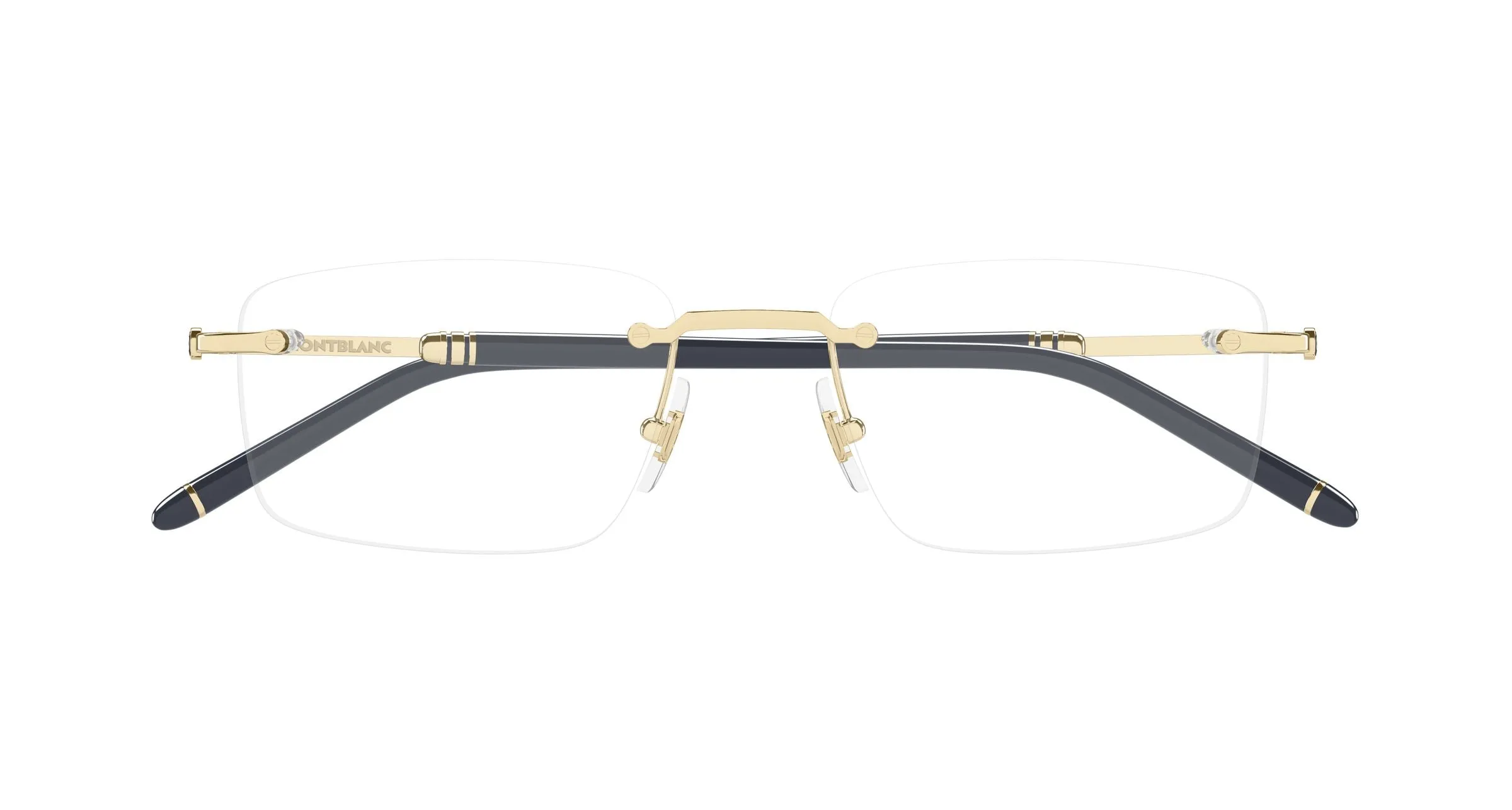 Montblanc MB0480O 004 Montature da vista Metallo Oro Trasparente Squadrata - immagine 2