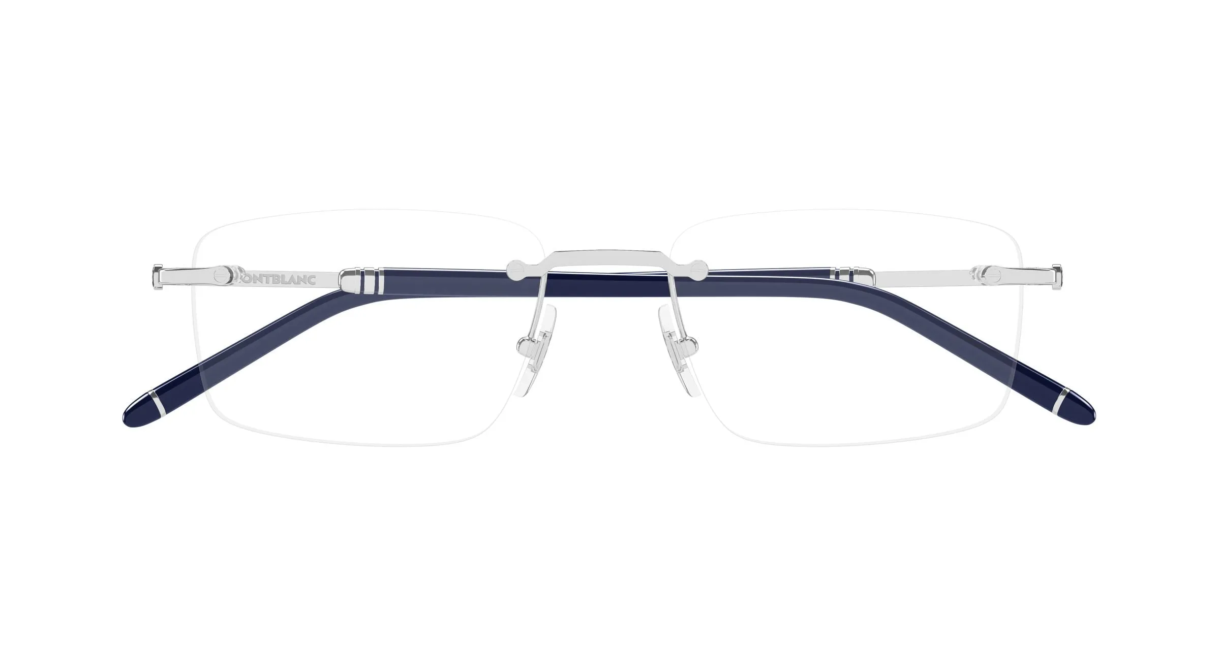 Montblanc MB0480O 003 Montature da vista Metallo Argento Trasparente Squadrata - immagine 2