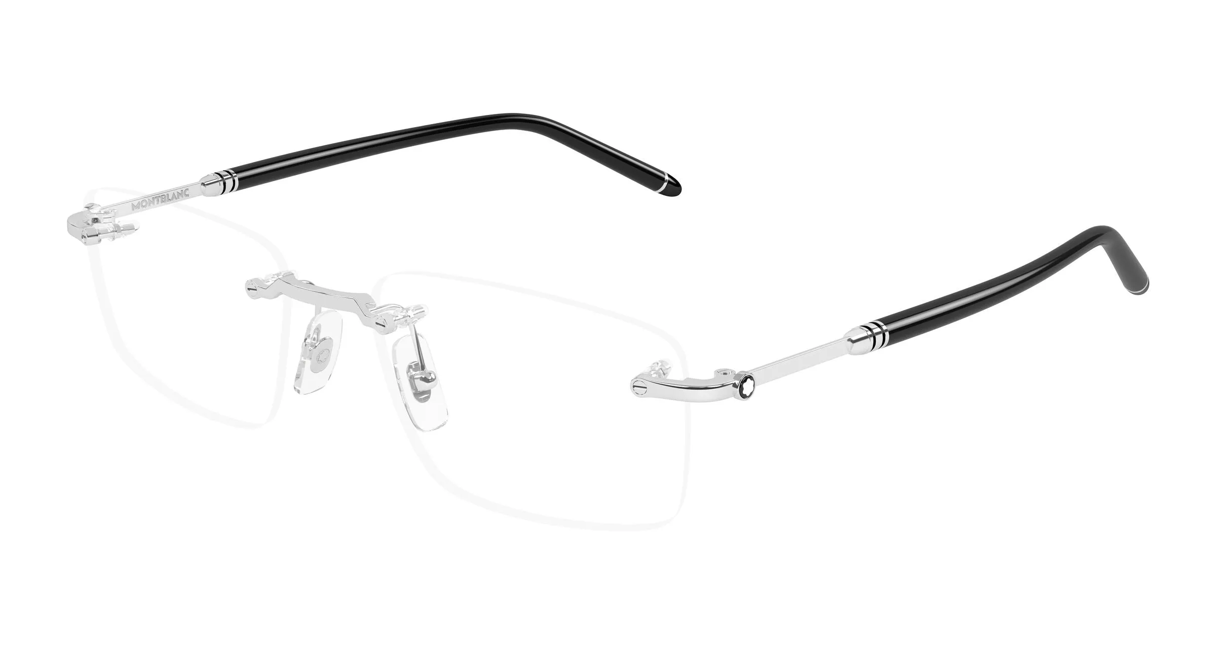 Montblanc MB0480O 002 Montature da vista Metallo Argento Trasparente Squadrata - immagine 1
