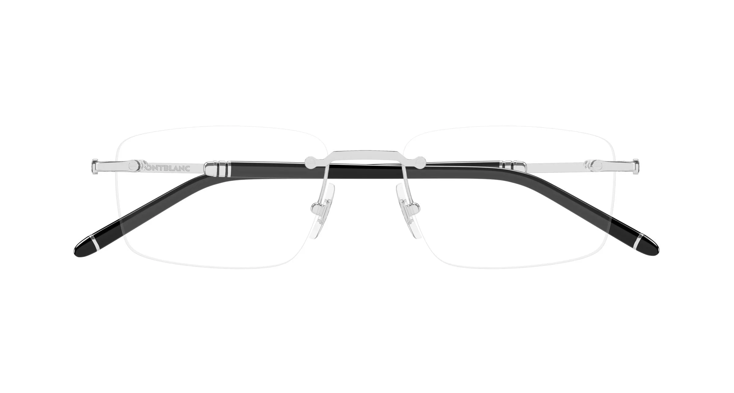 Montblanc MB0480O 002 Montature da vista Metallo Argento Trasparente Squadrata - immagine 2