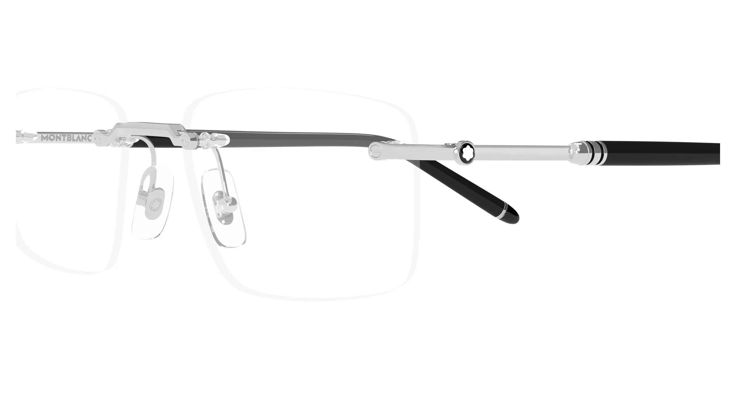 Montblanc MB0480O 002 Montature da vista Metallo Argento Trasparente Squadrata - immagine 3