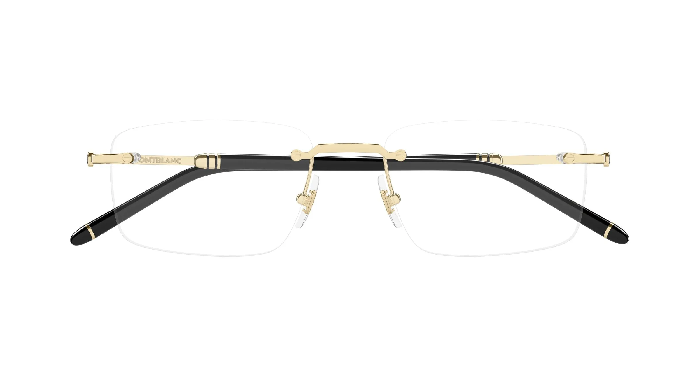 Montblanc MB0480O 001 Montature da vista Metallo Oro Trasparente Squadrata - immagine 2