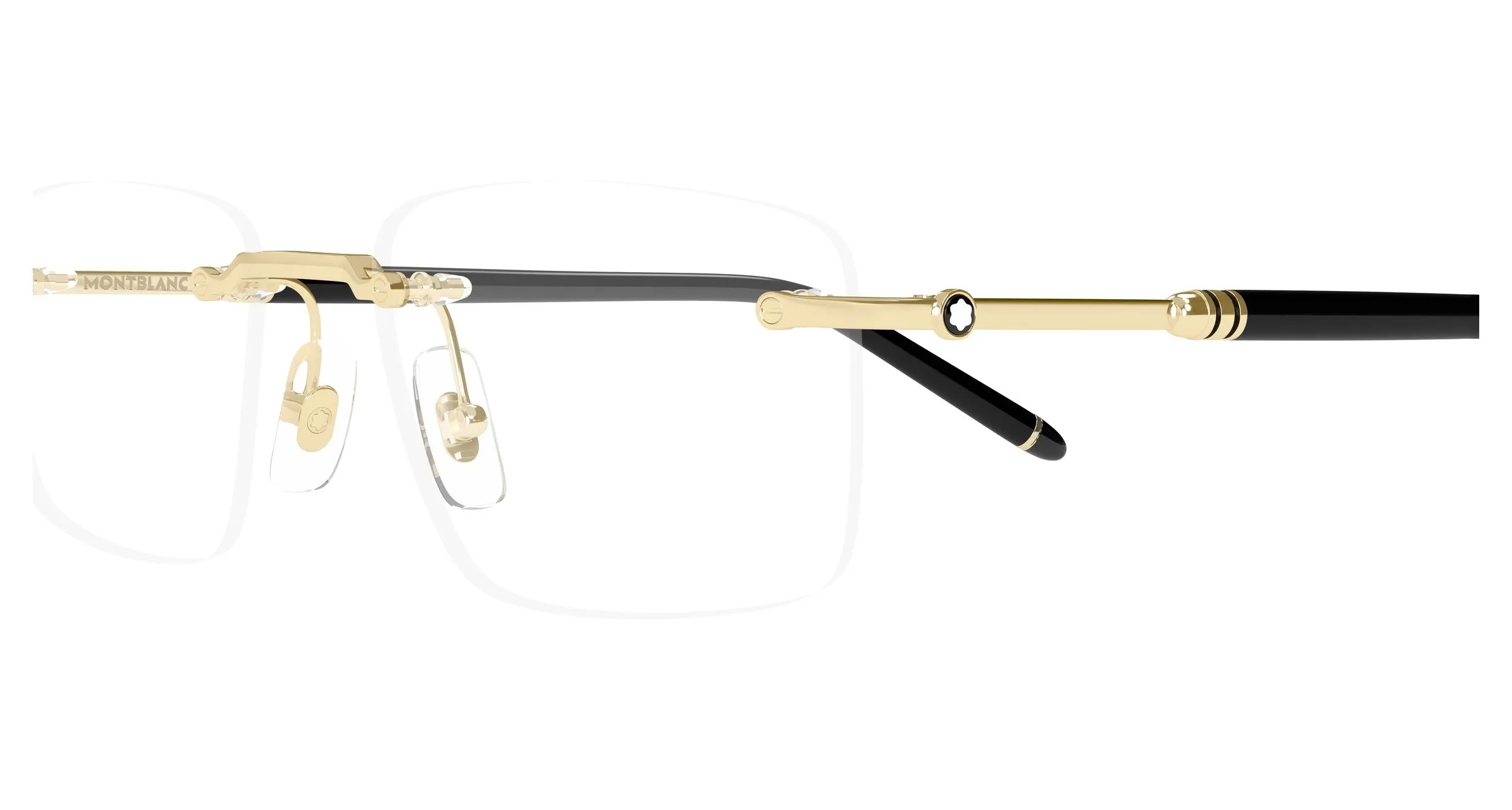 Montblanc MB0480O 001 Montature da vista Metallo Oro Trasparente Squadrata - immagine 3