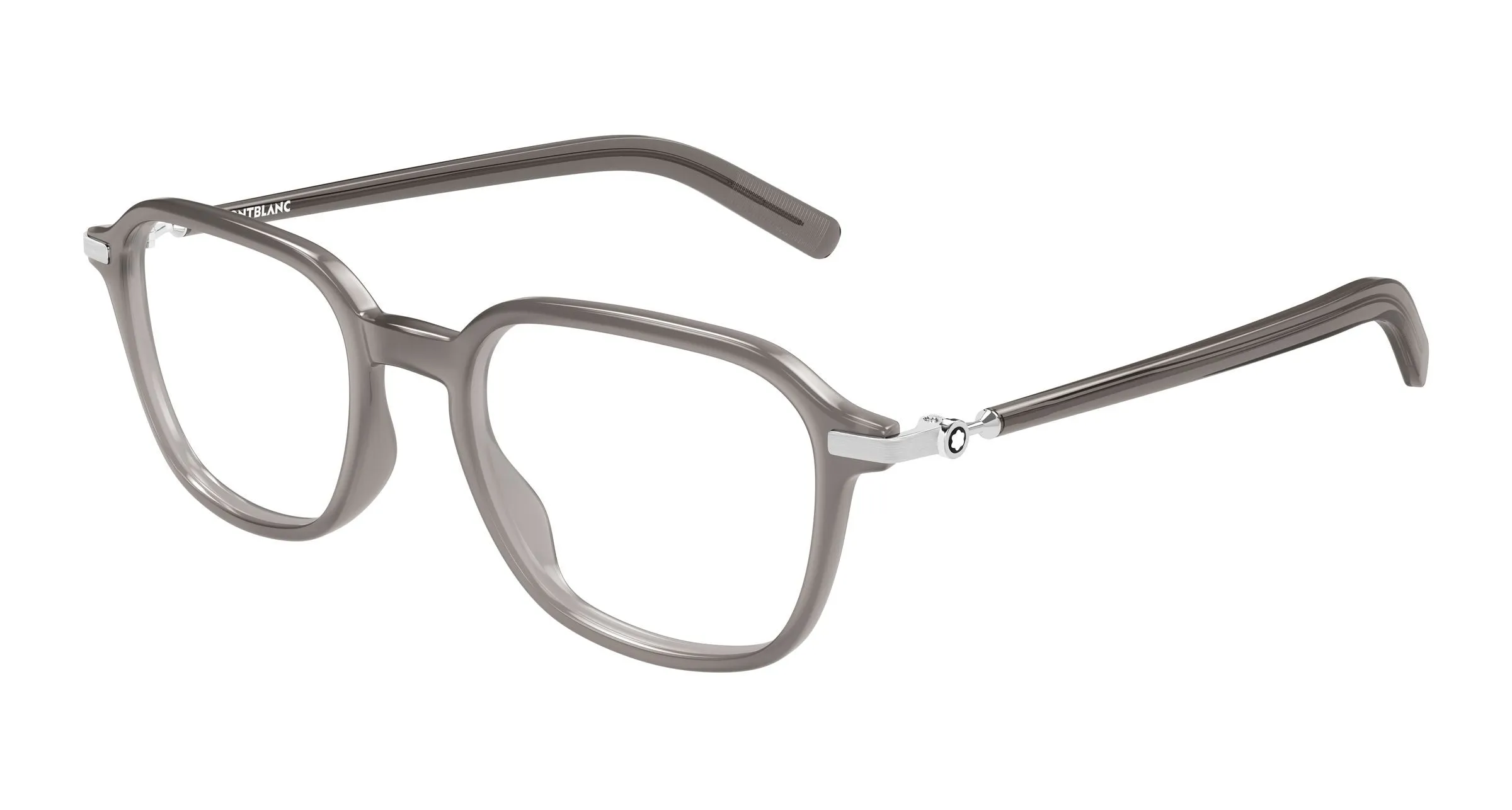 Montblanc MB0462O 004 Montature da vista Iniettato Grigio Trasparente Squadrata - immagine 1