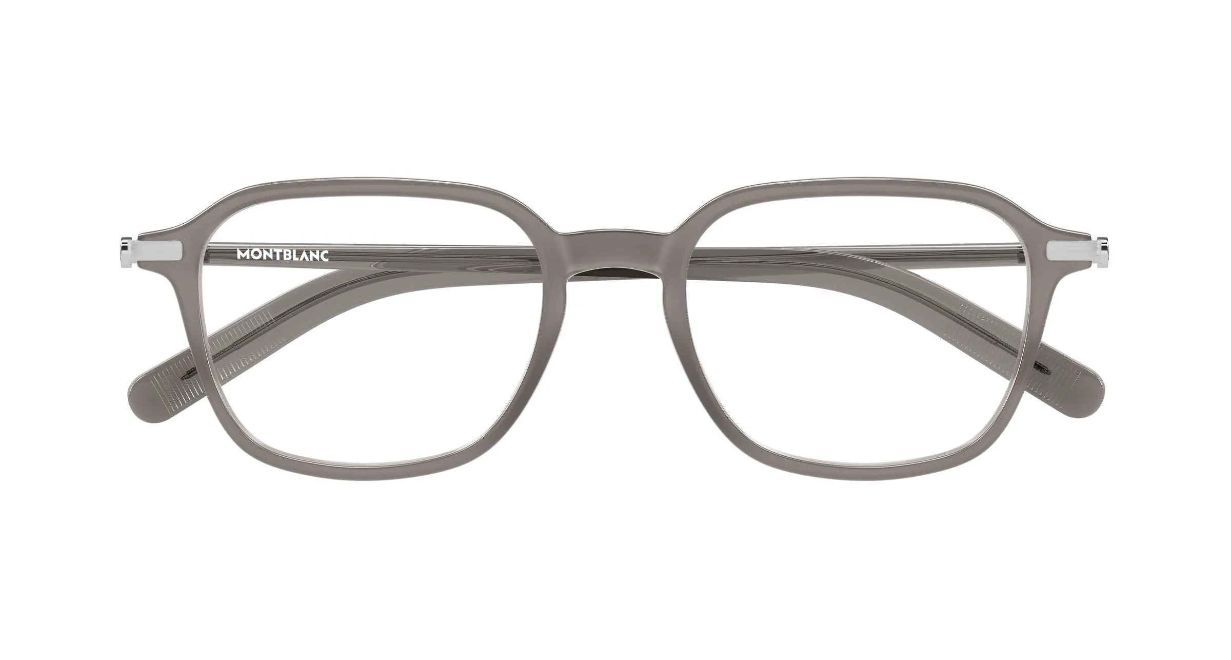 Montblanc MB0462O 004 Montature da vista Iniettato Grigio Trasparente Squadrata - immagine 2