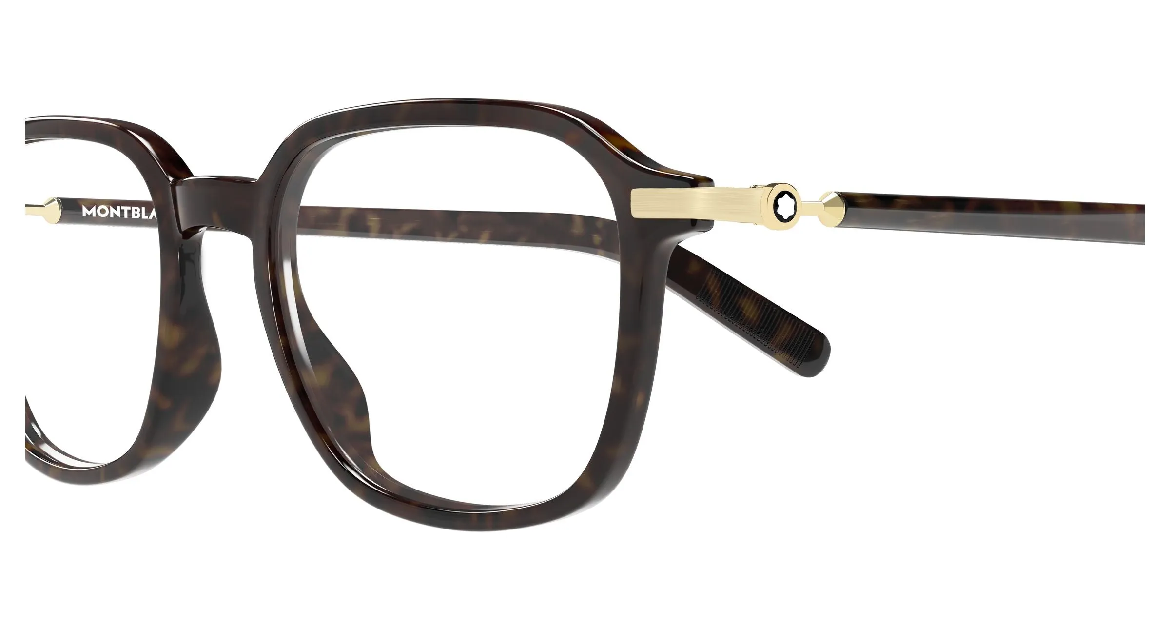 Montblanc MB0462O 003 Montature da vista Iniettato Havana Trasparente Squadrata - immagine 3