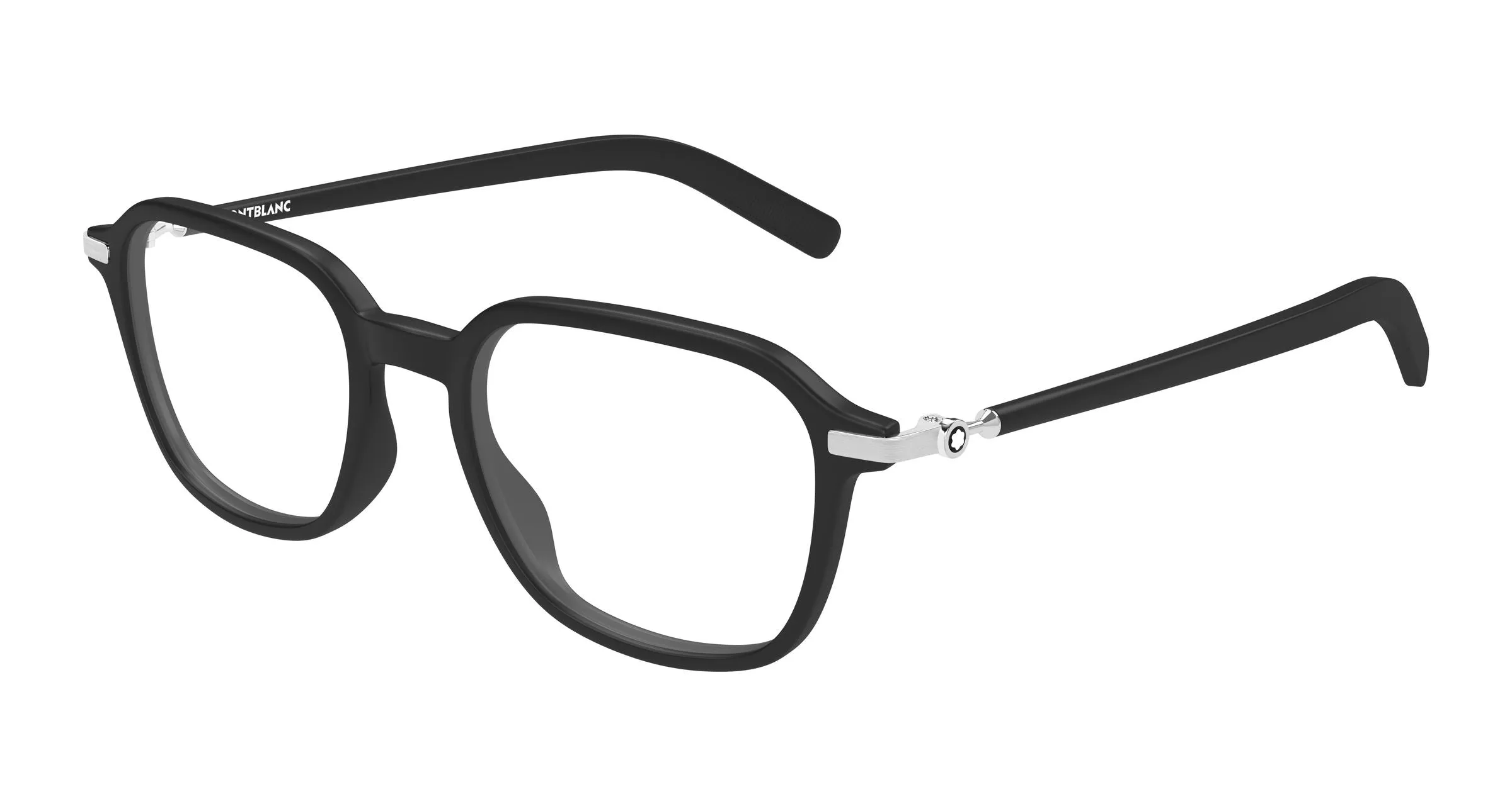 Montblanc MB0462O 002 Montature da vista Iniettato Nero Trasparente Squadrata - immagine 1