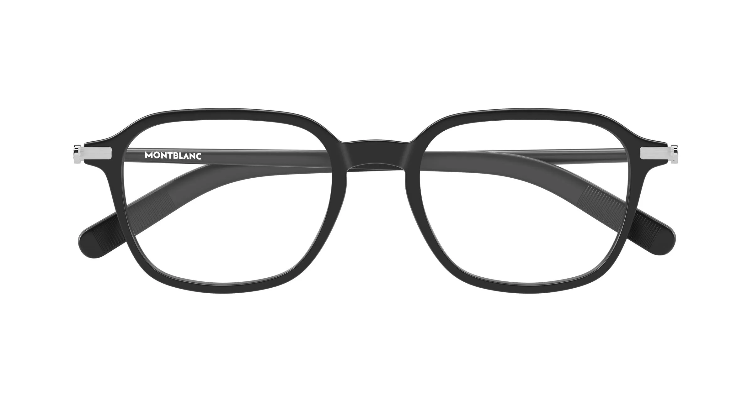 Montblanc MB0462O 002 Montature da vista Iniettato Nero Trasparente Squadrata - immagine 2