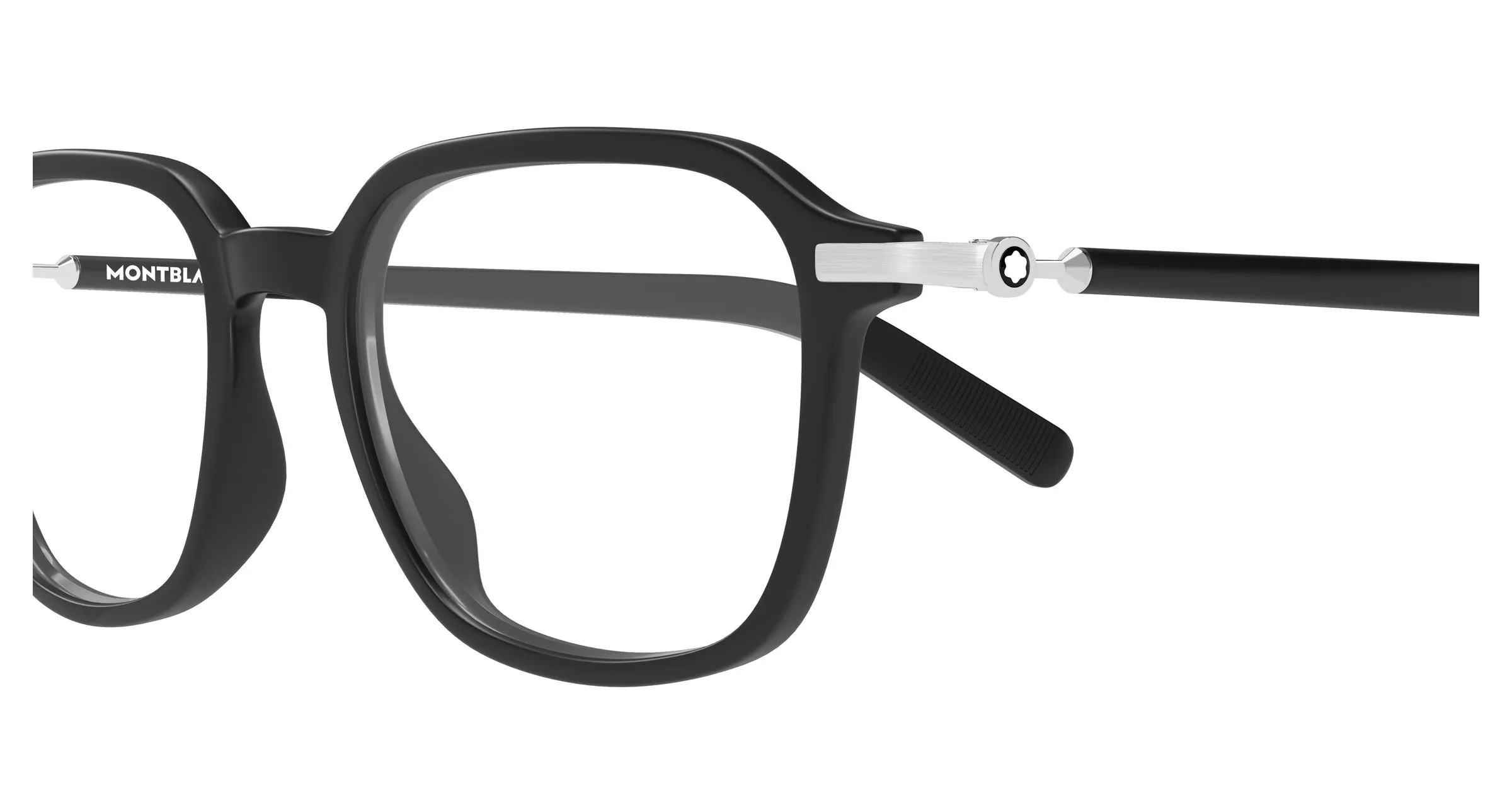 Montblanc MB0462O 002 Montature da vista Iniettato Nero Trasparente Squadrata - immagine 3