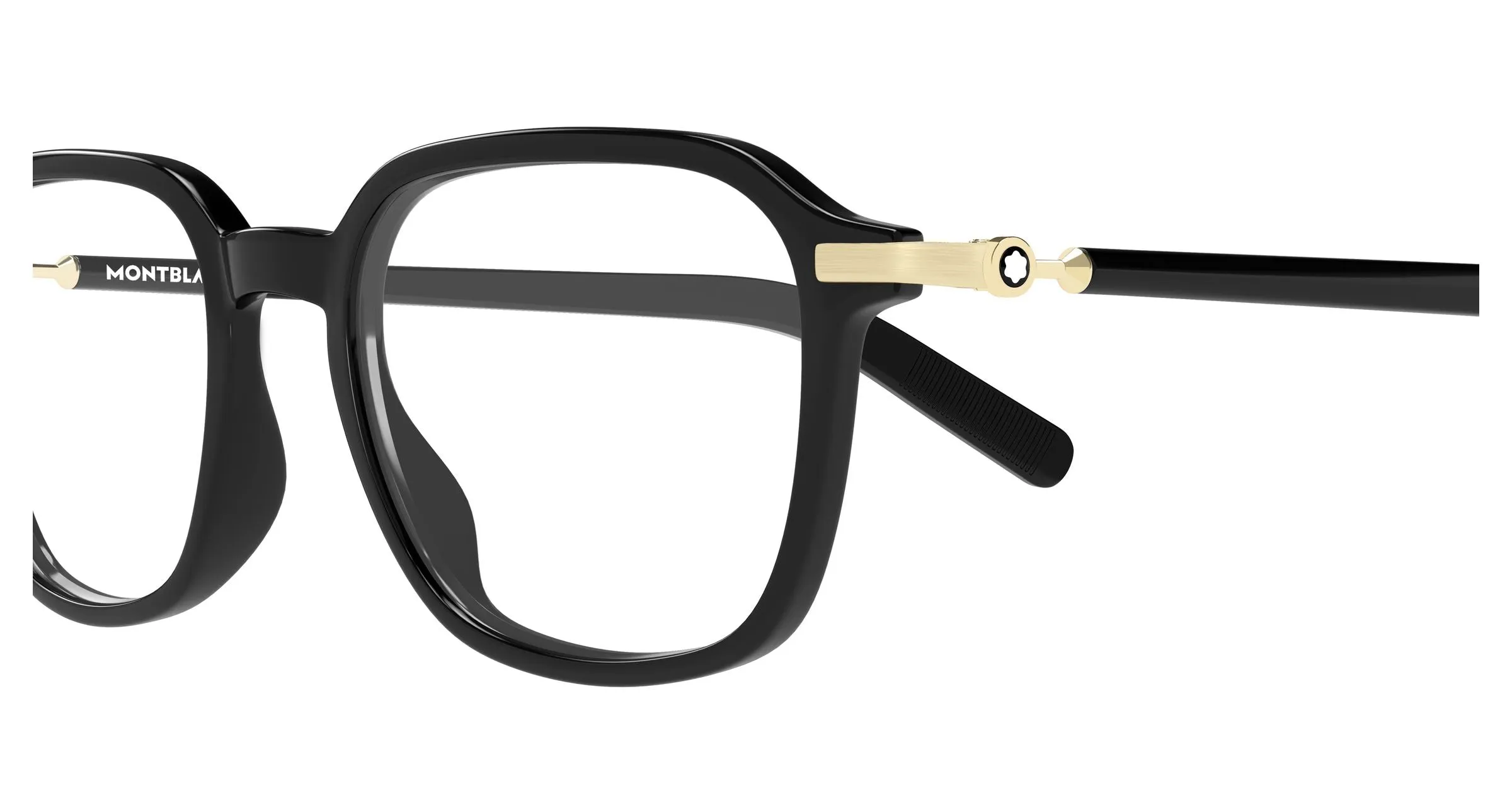 Montblanc MB0462O 001 Montature da vista Iniettato Nero Trasparente Squadrata - immagine 3