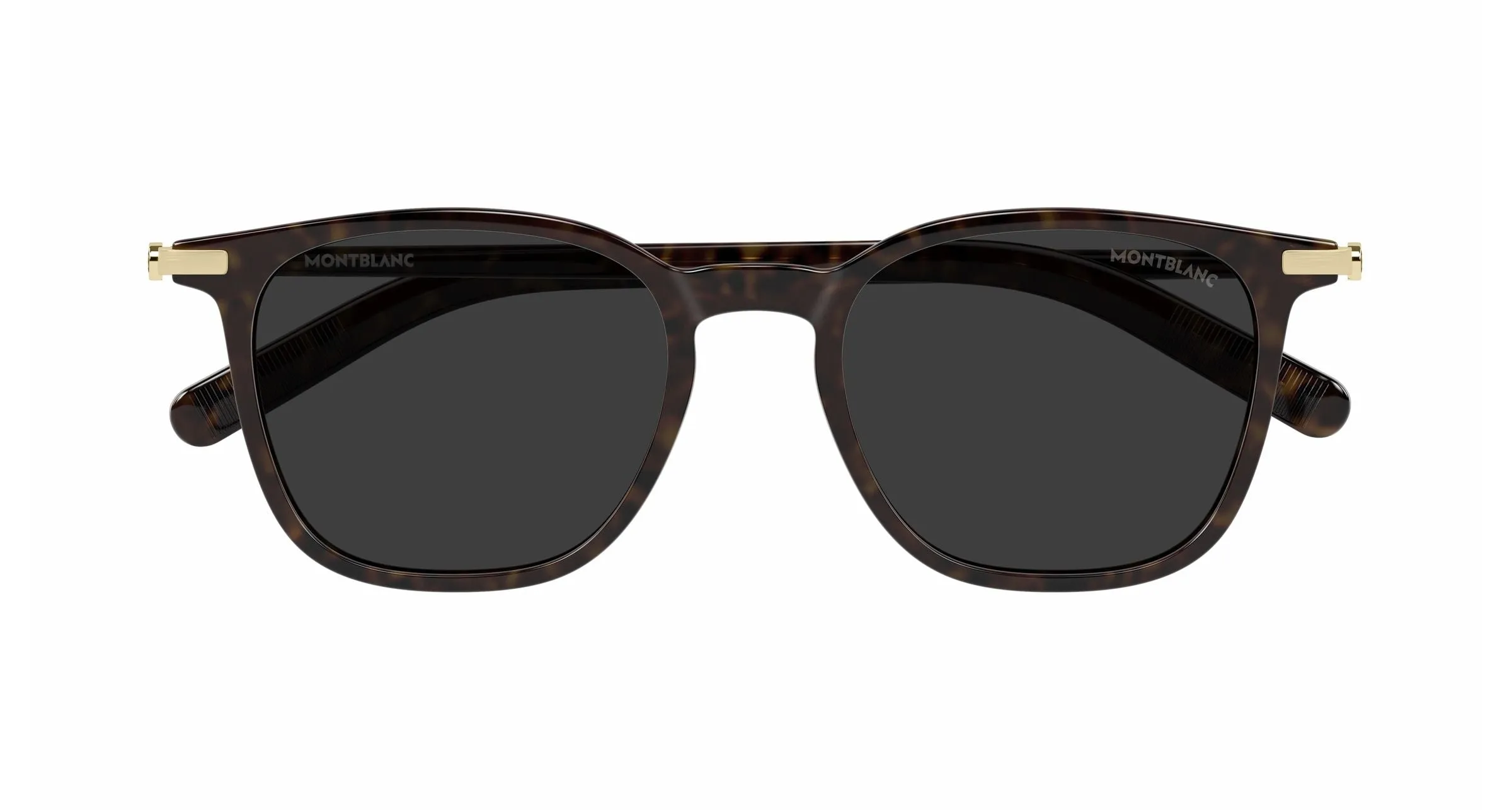 Montblanc MB0460S 003 Occhiali da sole Iniettato Havana Grigio Squadrata - immagine 2