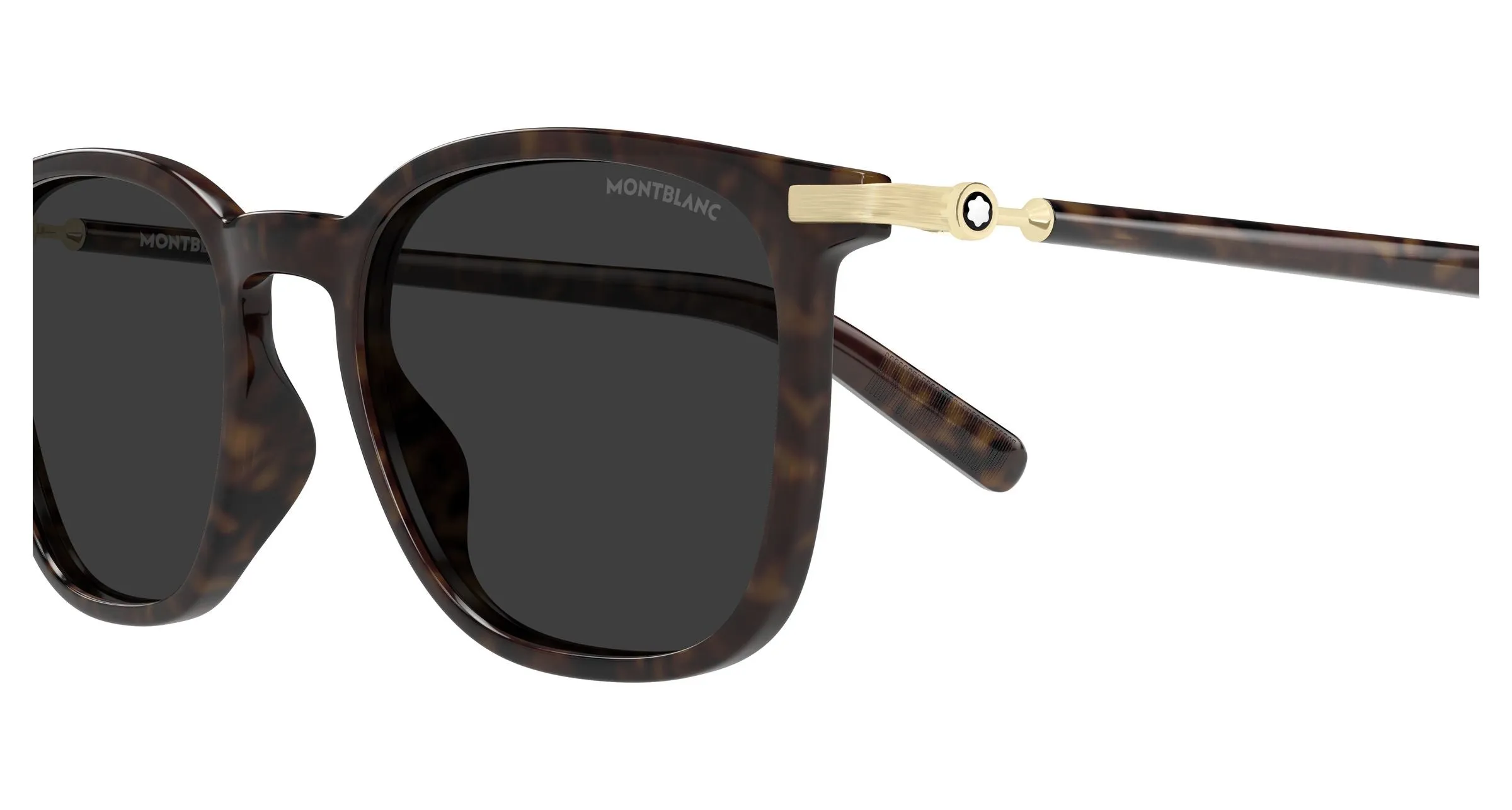 Montblanc MB0460S 003 Occhiali da sole Iniettato Havana Grigio Squadrata - immagine 3