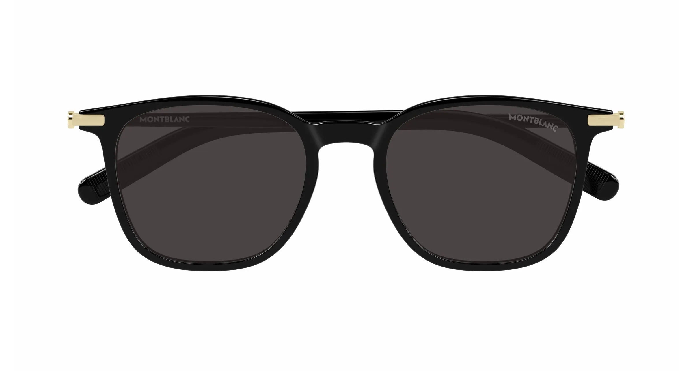 Montblanc MB0460S 001 Occhiali da sole Iniettato Nero Grigio Squadrata - immagine 2