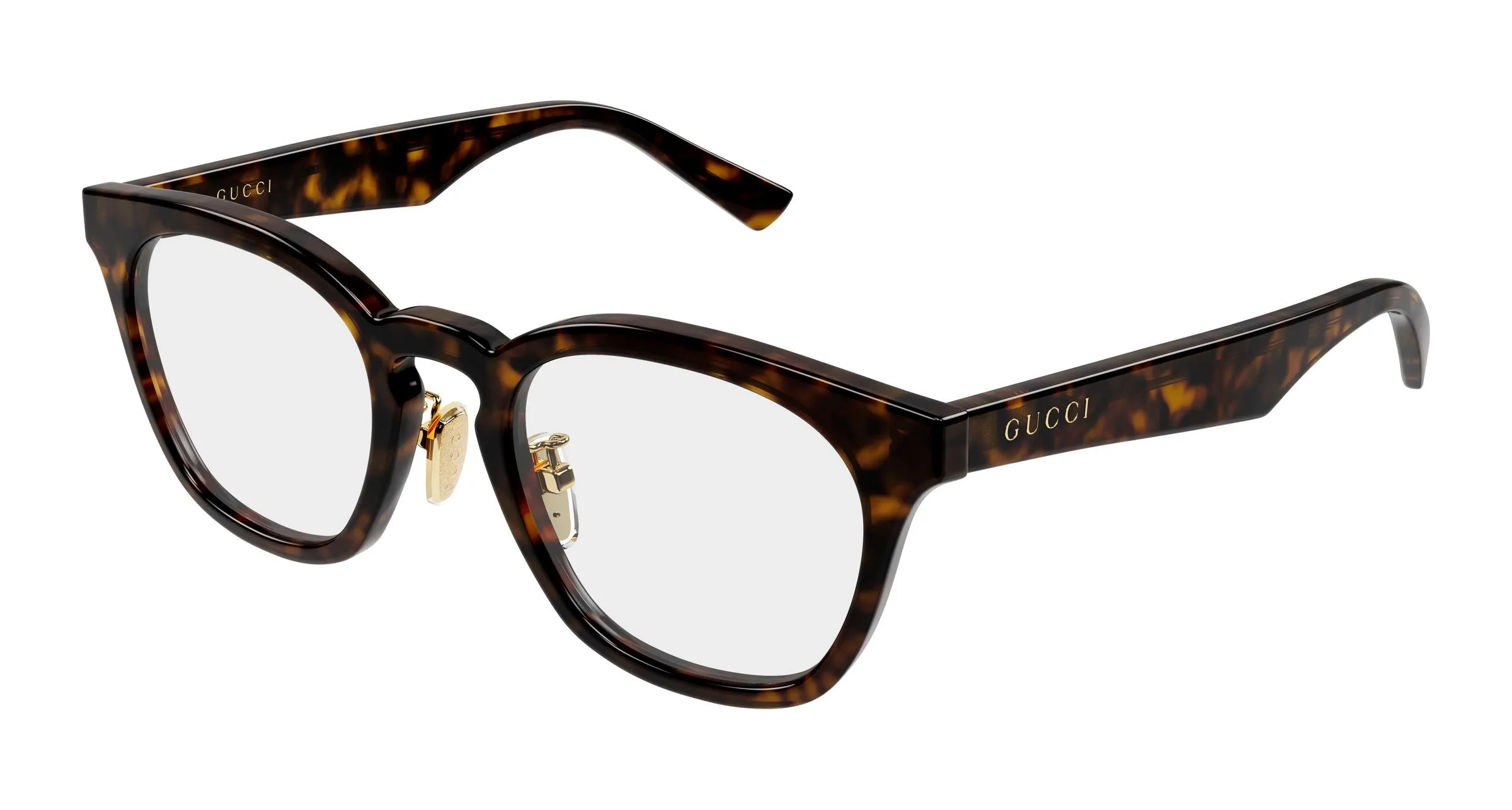 Gucci GG2187OA 006 Montature da vista Acetato Havana Trasparente Rotonda - immagine 1