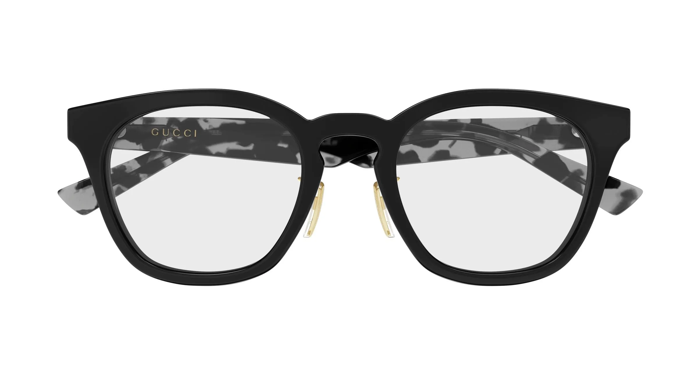 Gucci GG2187OA 004 Montature da vista Acetato Nero Trasparente Rotonda - immagine 2