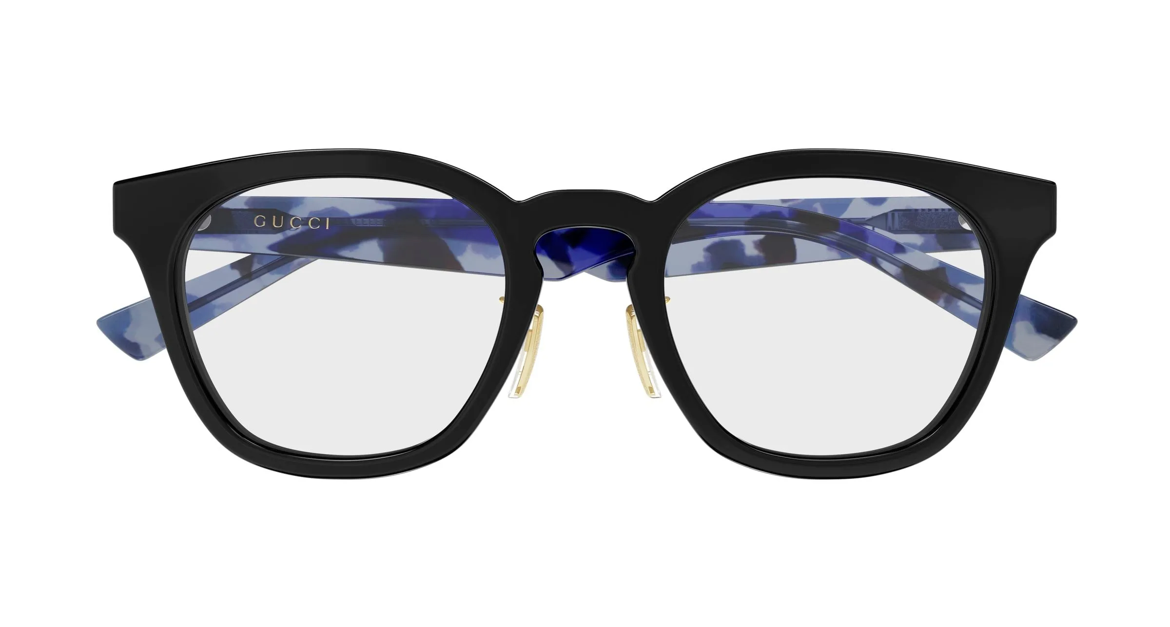 Gucci GG2187OA 003 Montature da vista Acetato Nero Trasparente Rotonda - immagine 2