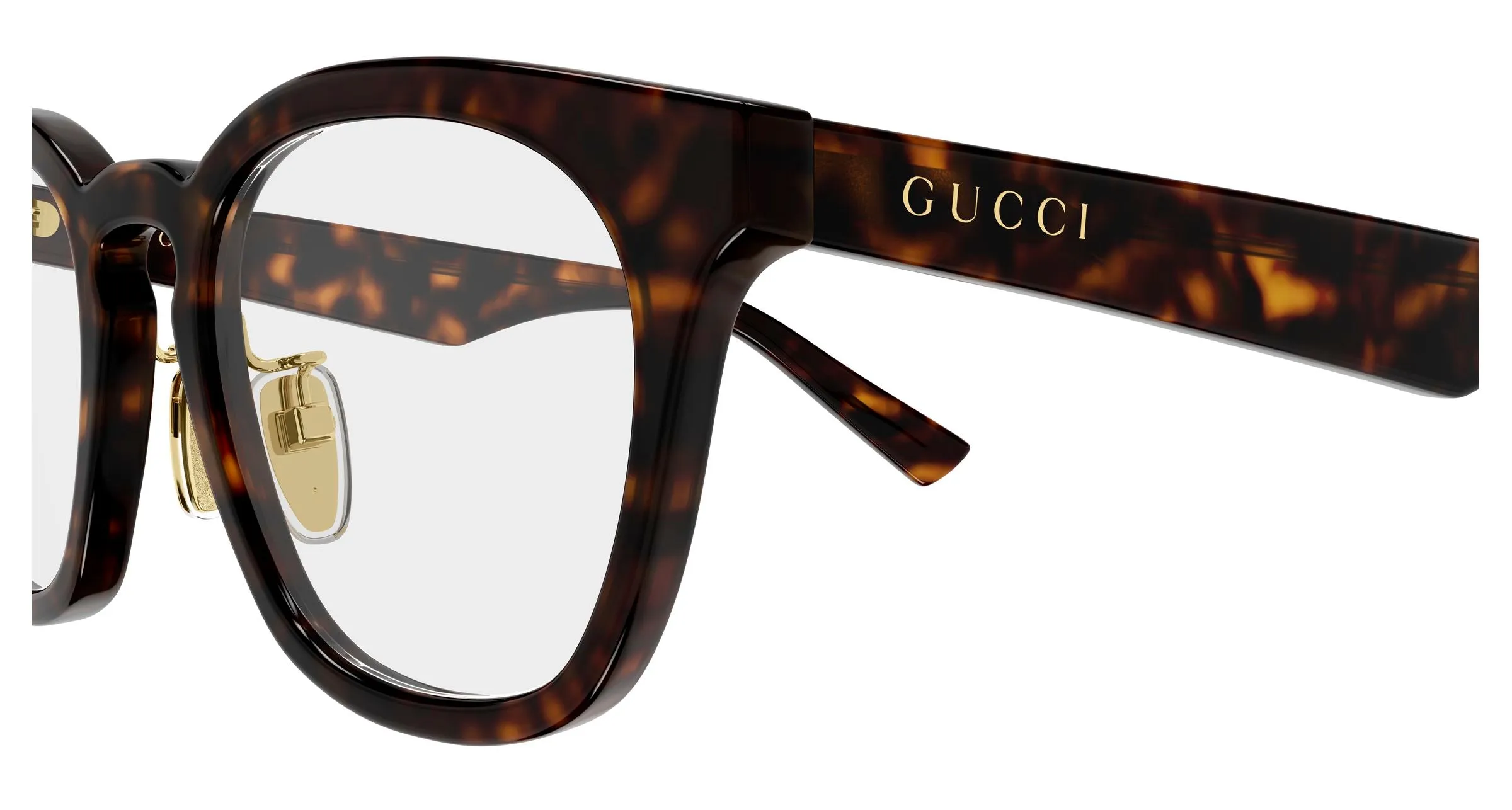 Gucci GG2187OA 002 Montature da vista Acetato Havana Trasparente Rotonda - immagine 3