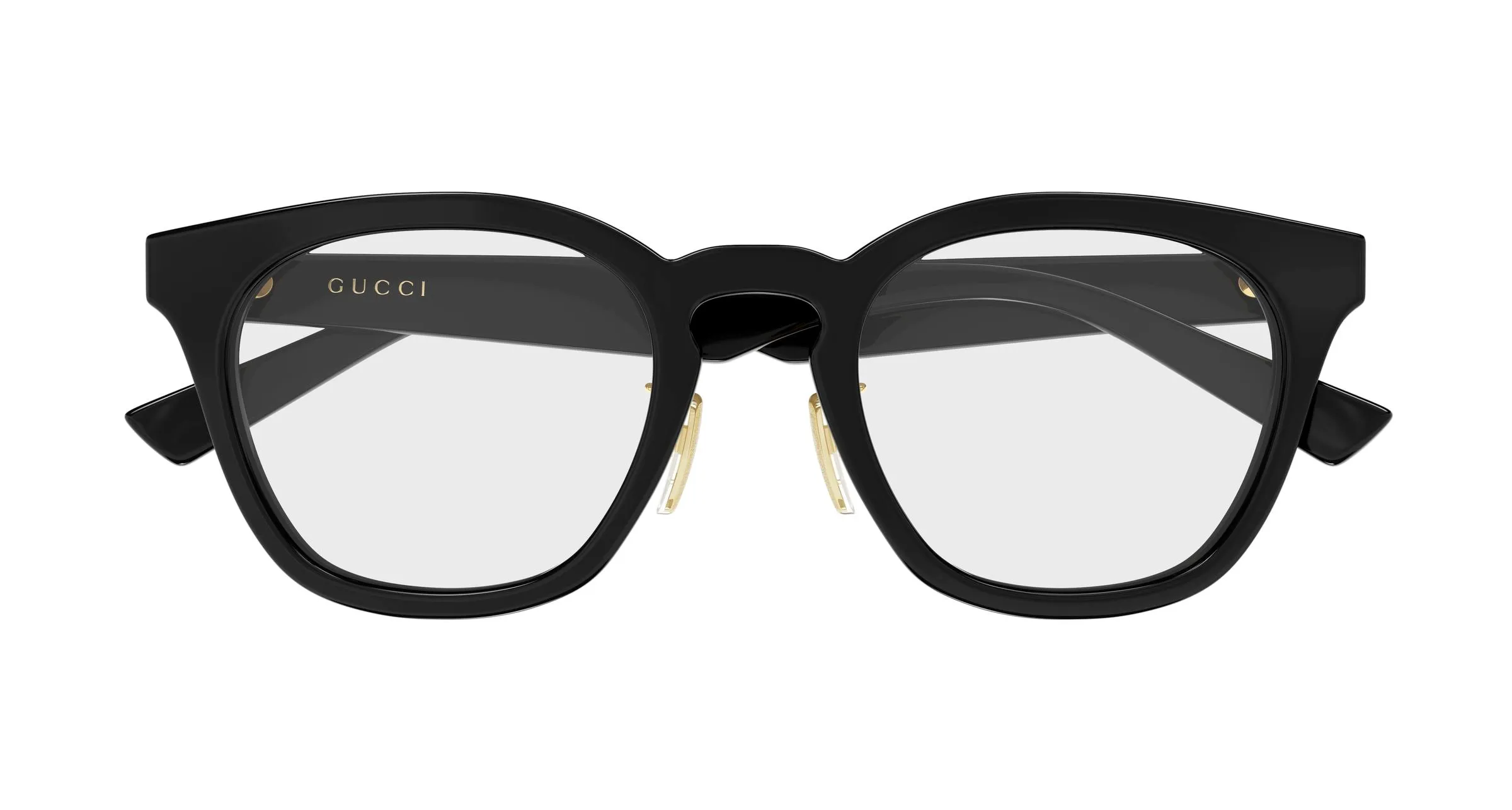 Gucci GG2187OA 001 Montature da vista Acetato Nero Trasparente Rotonda - immagine 2