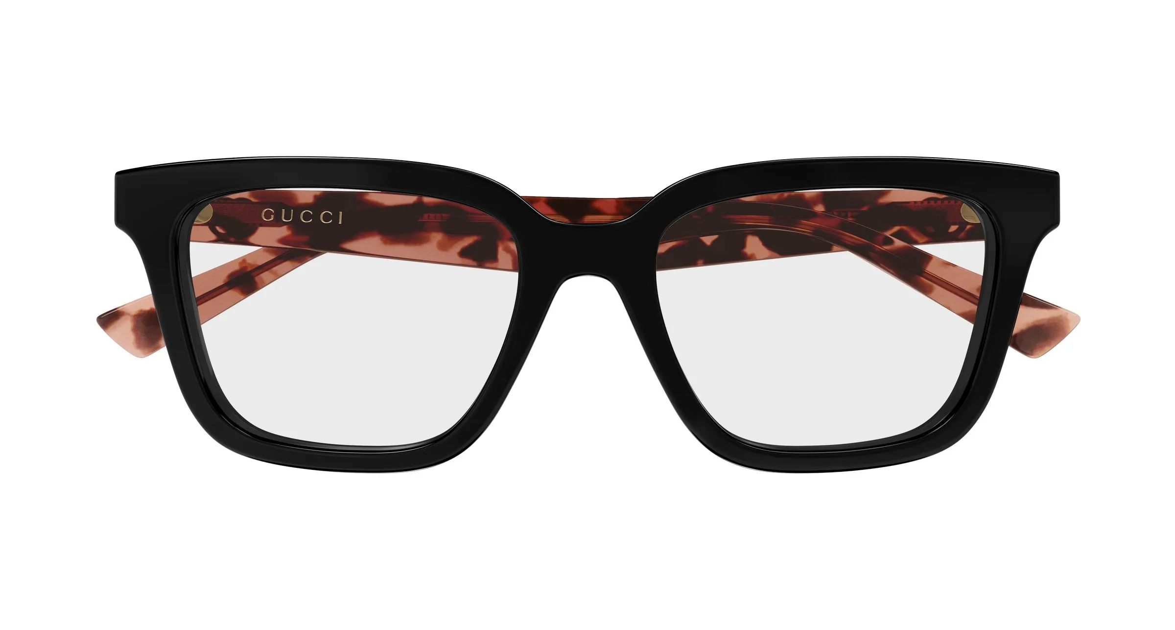 Gucci GG2186OA 004 Montature da vista Acetato Nero Trasparente Squadrata - immagine 2