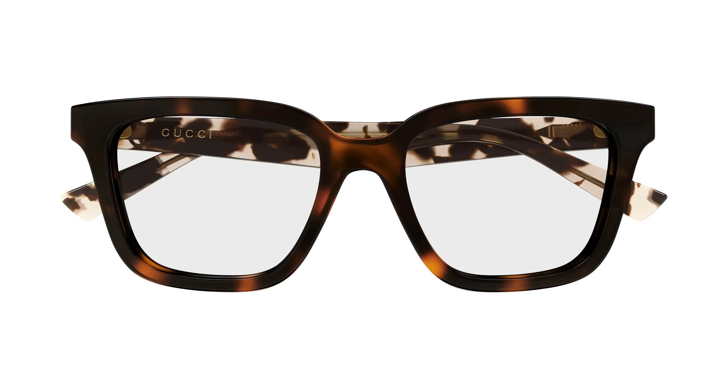 Gucci GG2186OA 003 Montature da vista Acetato Havana Trasparente Squadrata - immagine 2