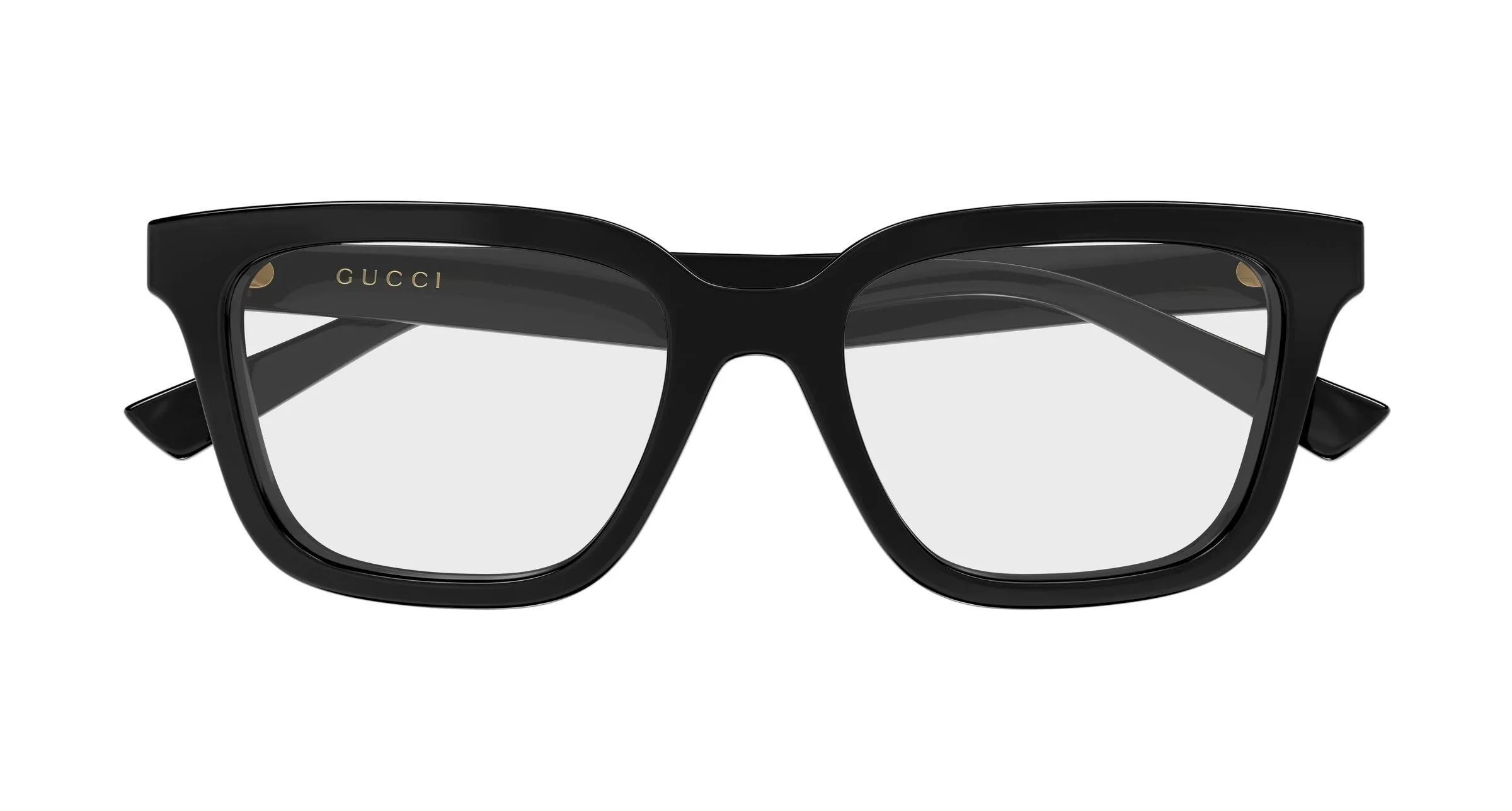 Gucci GG2186OA 001 Montature da vista Acetato Nero Trasparente Squadrata - immagine 2