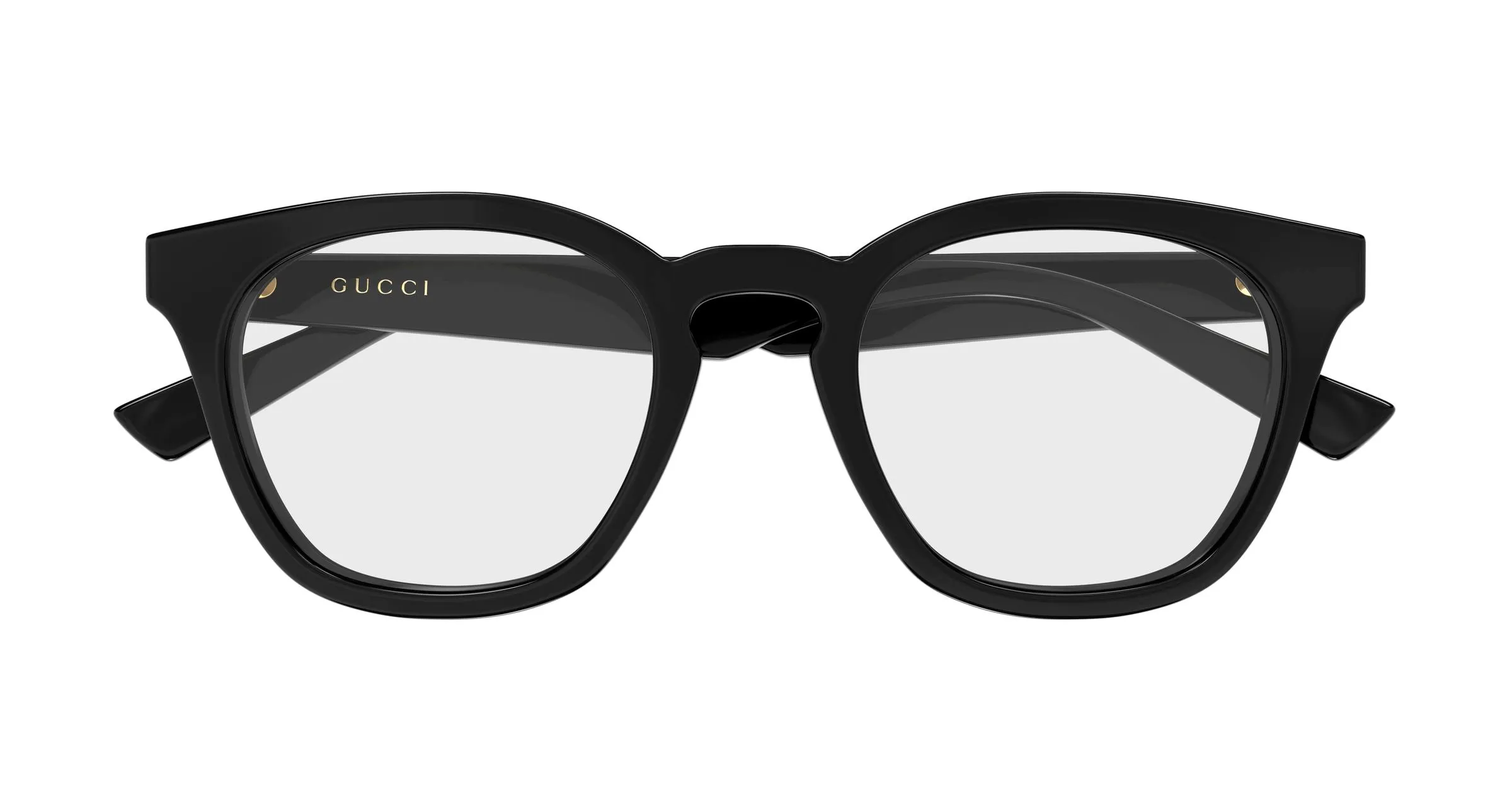 Gucci GG2185O 001 Montature da vista Acetato Nero Trasparente Rotonda - immagine 2