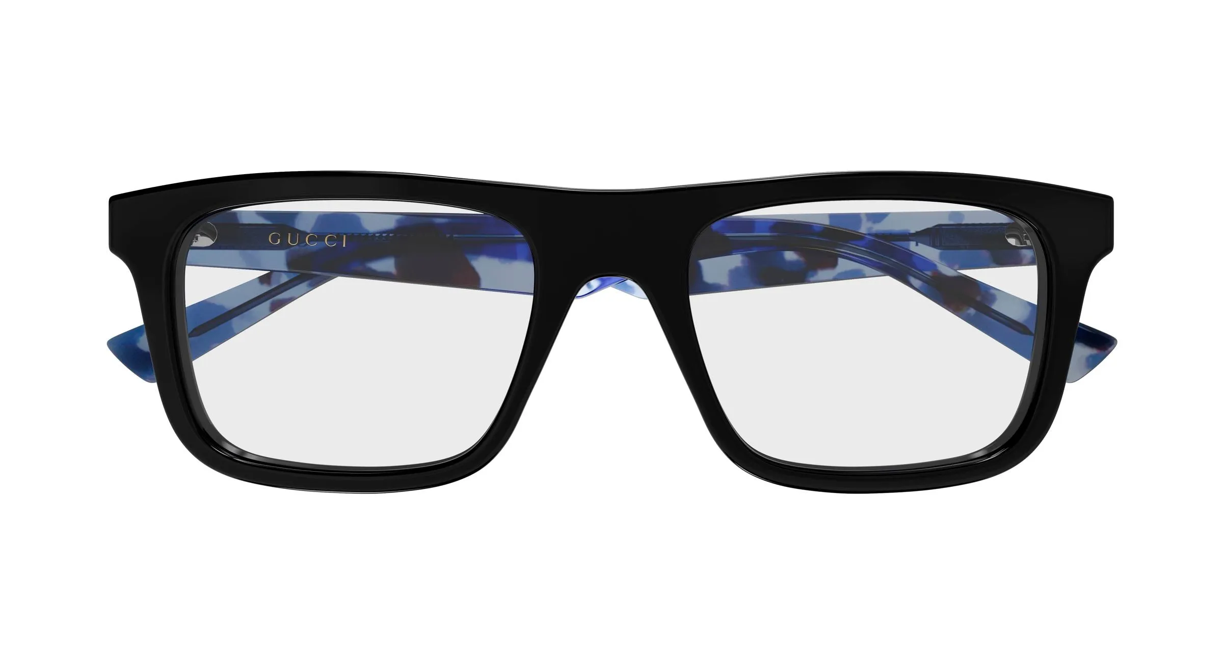 Gucci GG2184O 007 Montature da vista Acetato Nero Trasparente Squadrata - immagine 2