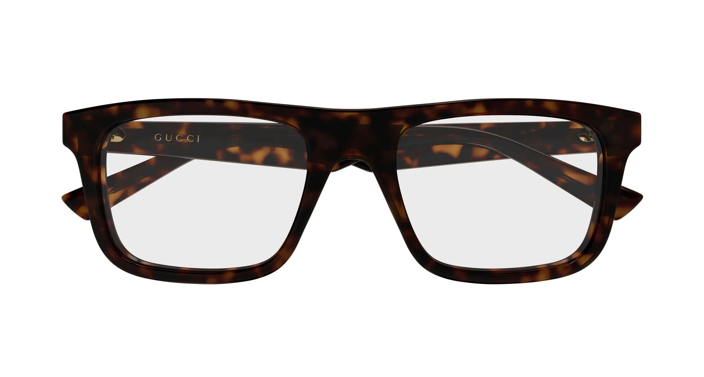 Gucci GG2184O 002 Montature da vista Acetato Havana Trasparente Squadrata - immagine 2