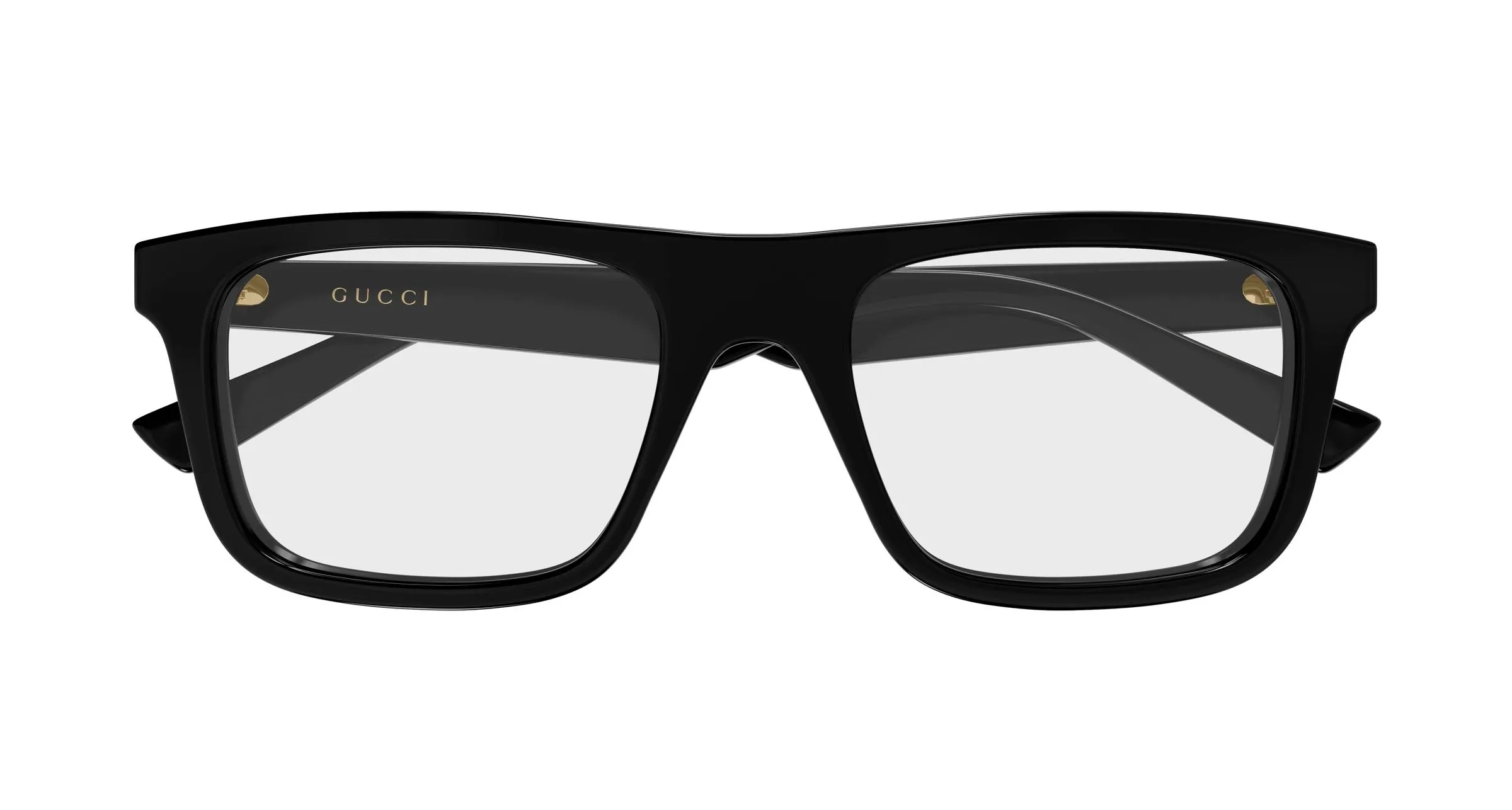 Gucci GG2184O 001 Montature da vista Acetato Nero Trasparente Squadrata - immagine 2