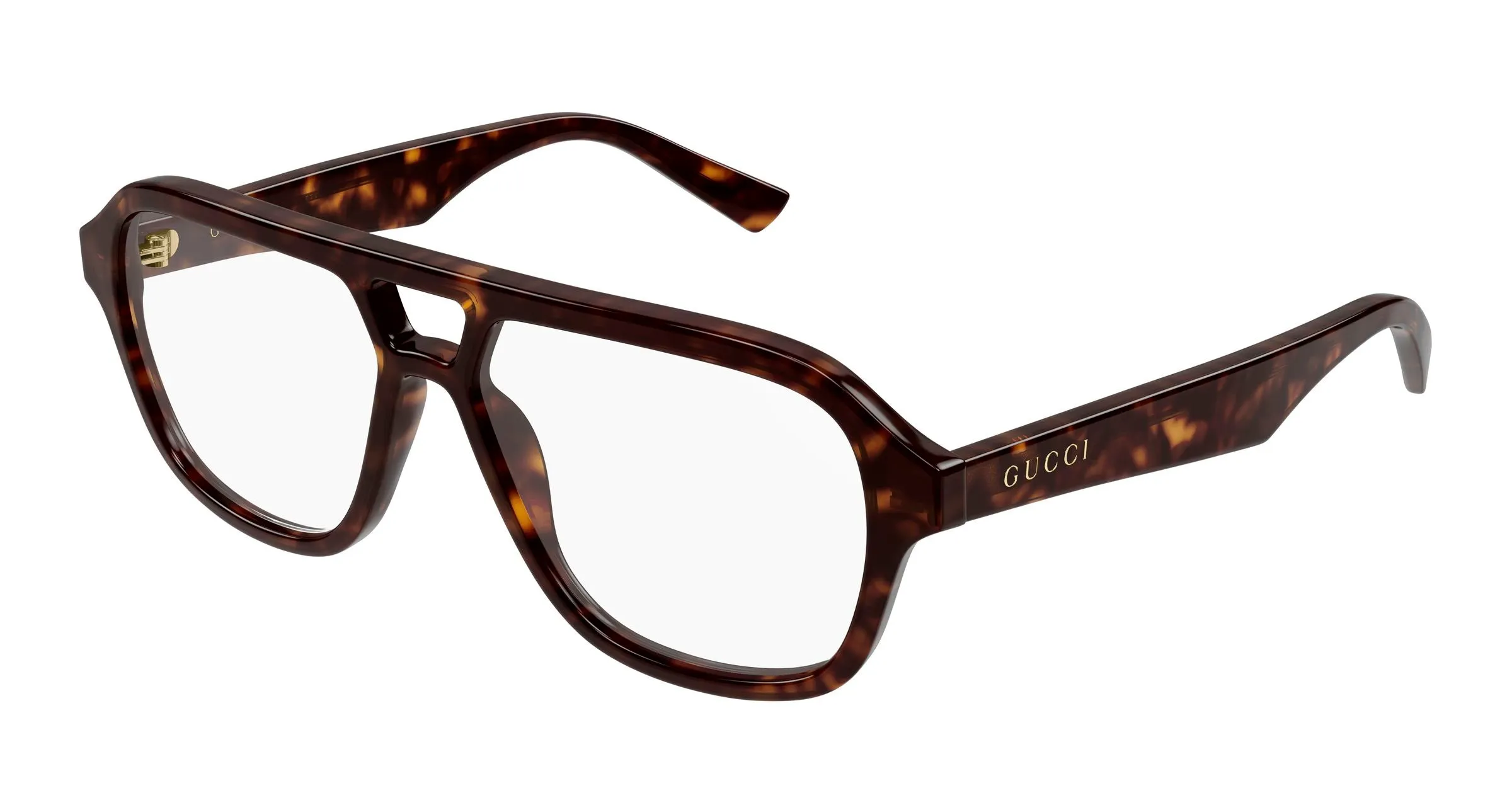 Gucci GG2183O 002 Montature da vista Acetato Havana Trasparente Rotonda - immagine 1