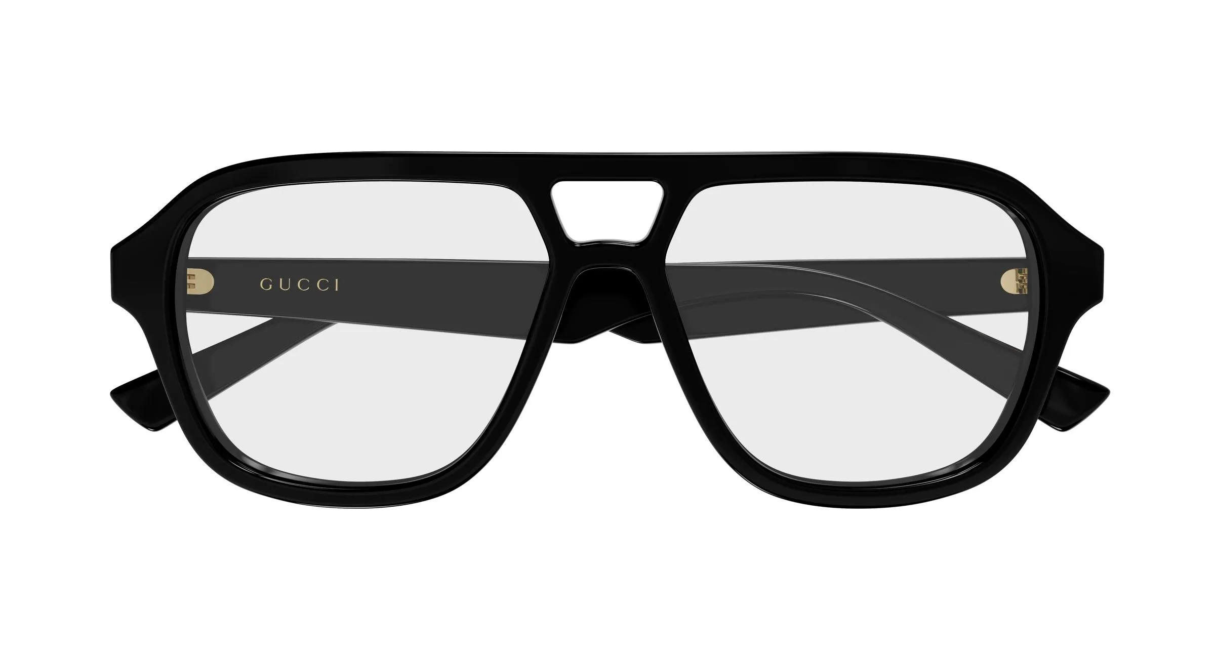 Gucci GG2183O 001 Montature da vista Acetato Nero Trasparente Rotonda - immagine 2
