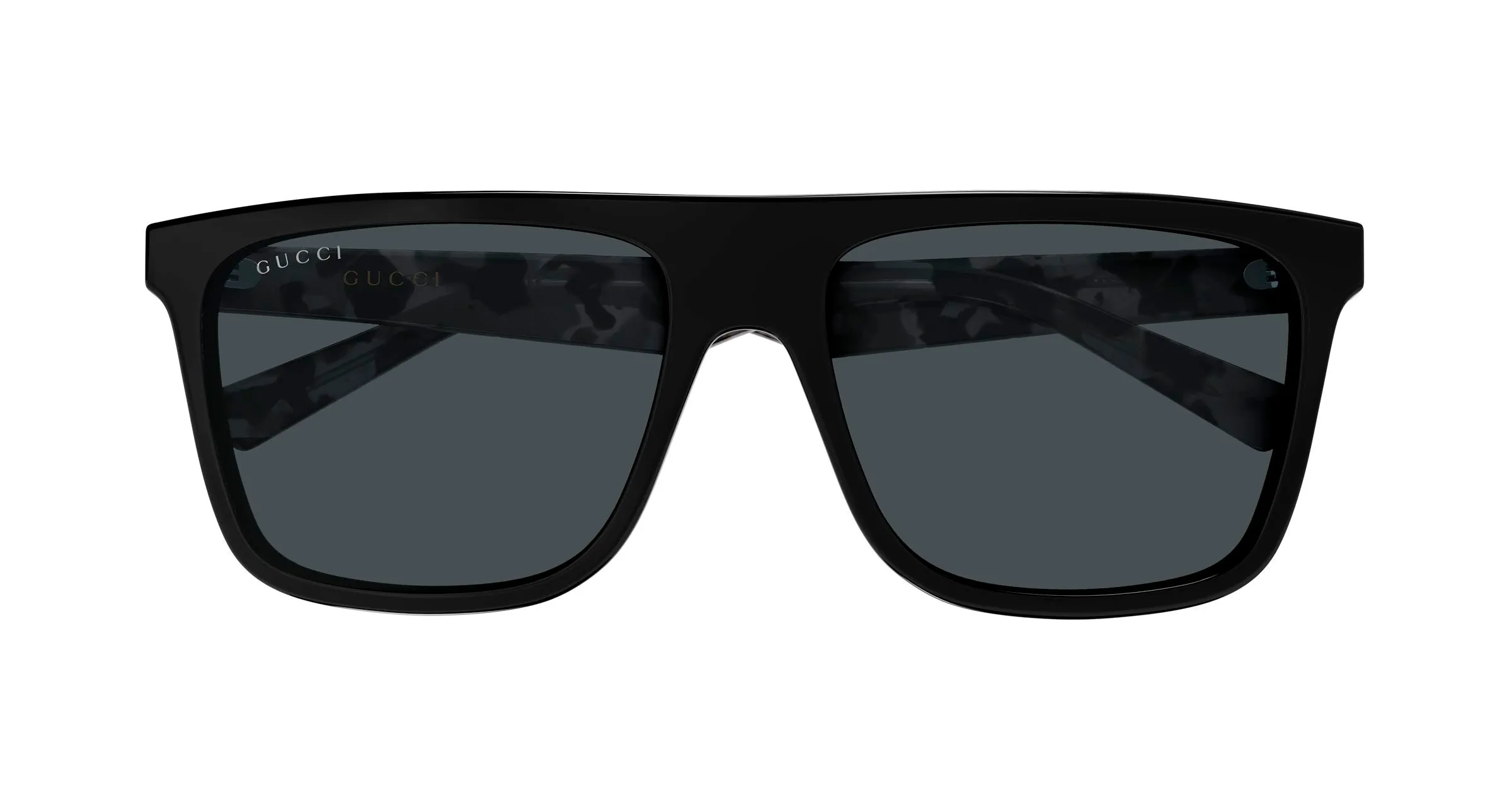 Gucci GG2182S 004 Occhiali da sole Acetato Nero Grigio Squadrata - immagine 2