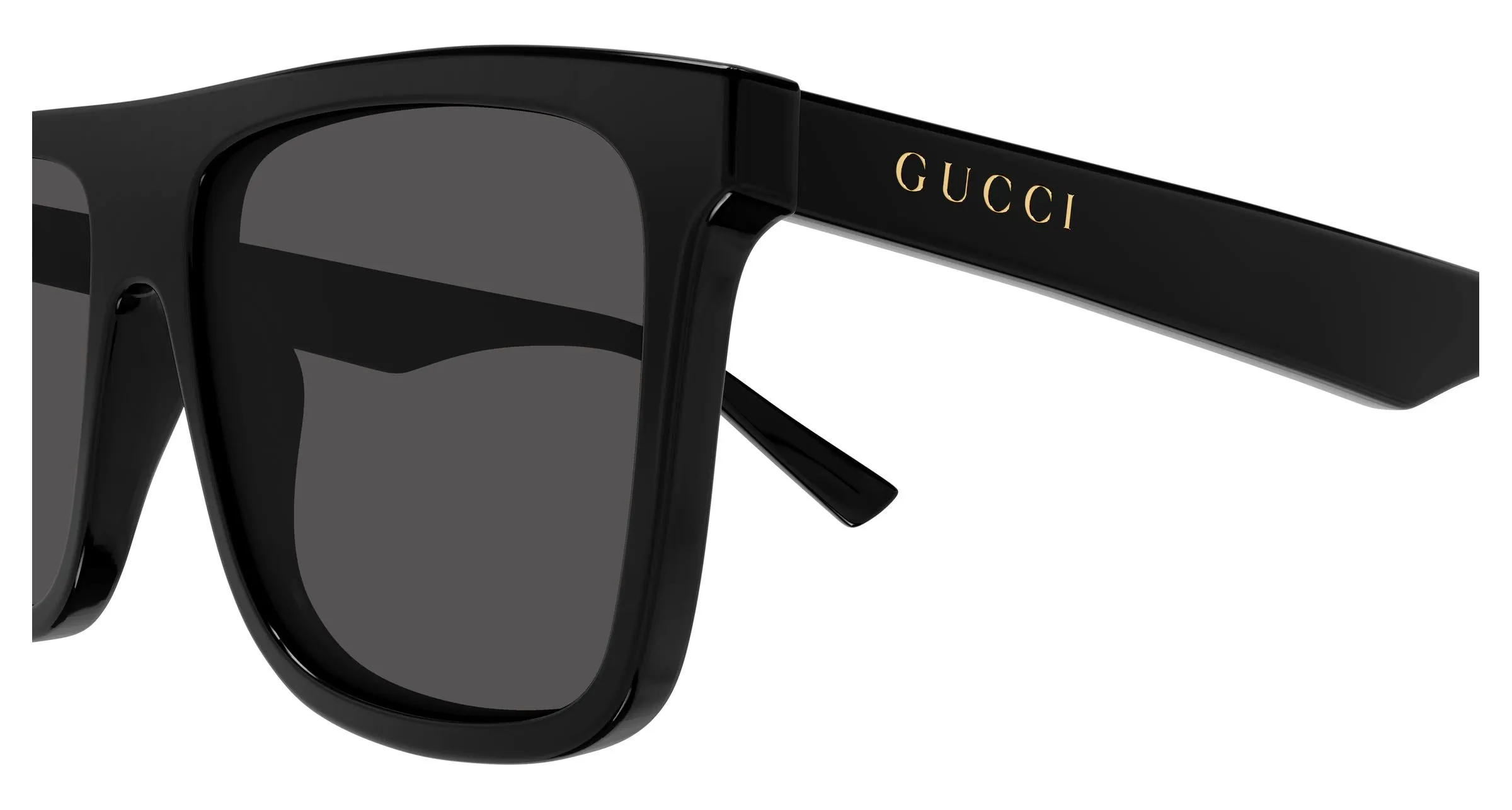 Gucci GG2182S 001 Occhiali da sole Acetato Nero Grigio Squadrata - immagine 3