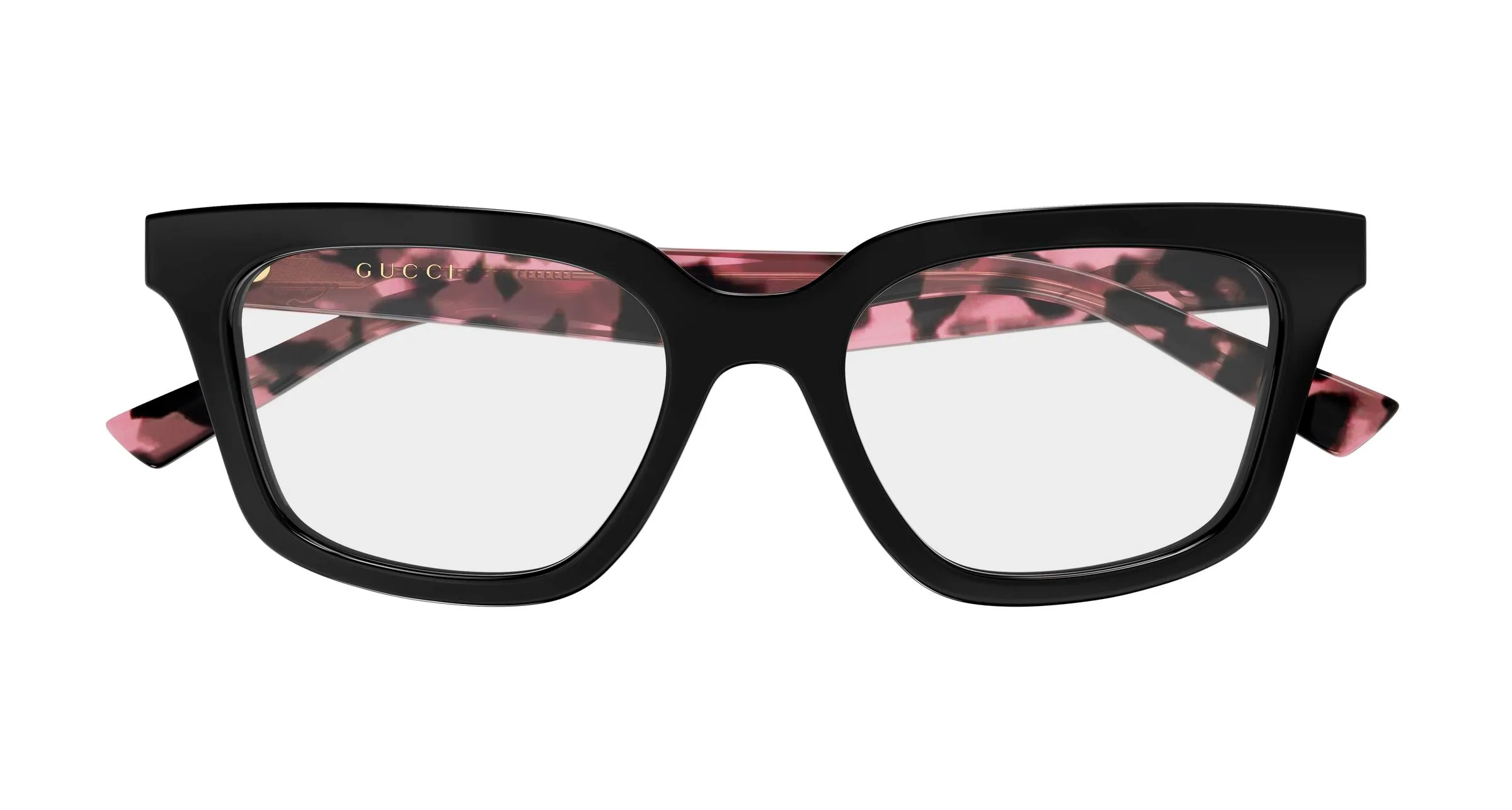 Gucci GG2181O 003 Montature da vista Acetato Nero Trasparente Geometrica - immagine 2