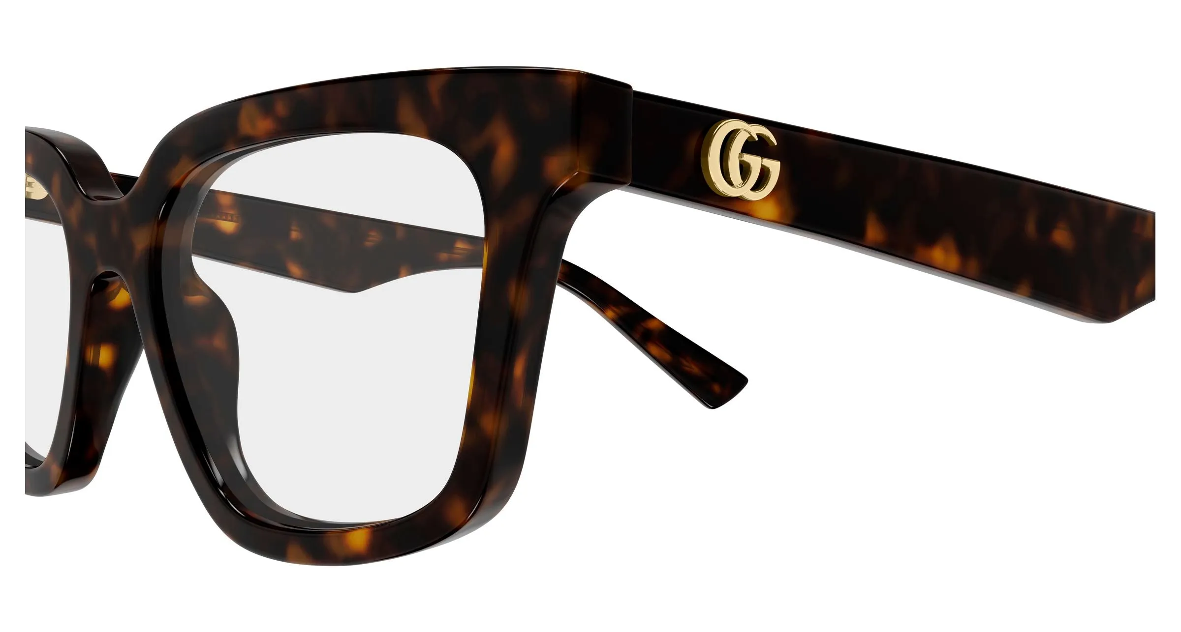 Gucci GG2181O 002 Montature da vista Acetato Havana Trasparente Geometrica - immagine 3