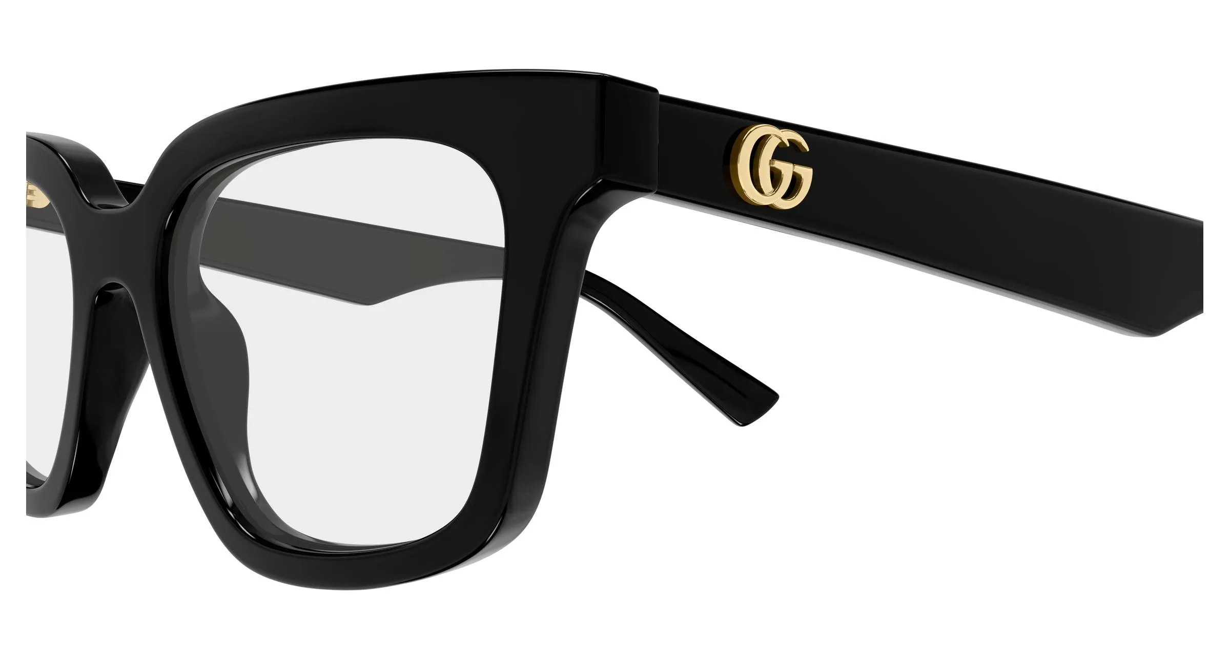 Gucci GG2181O 001 Montature da vista Acetato Nero Trasparente Geometrica - immagine 3